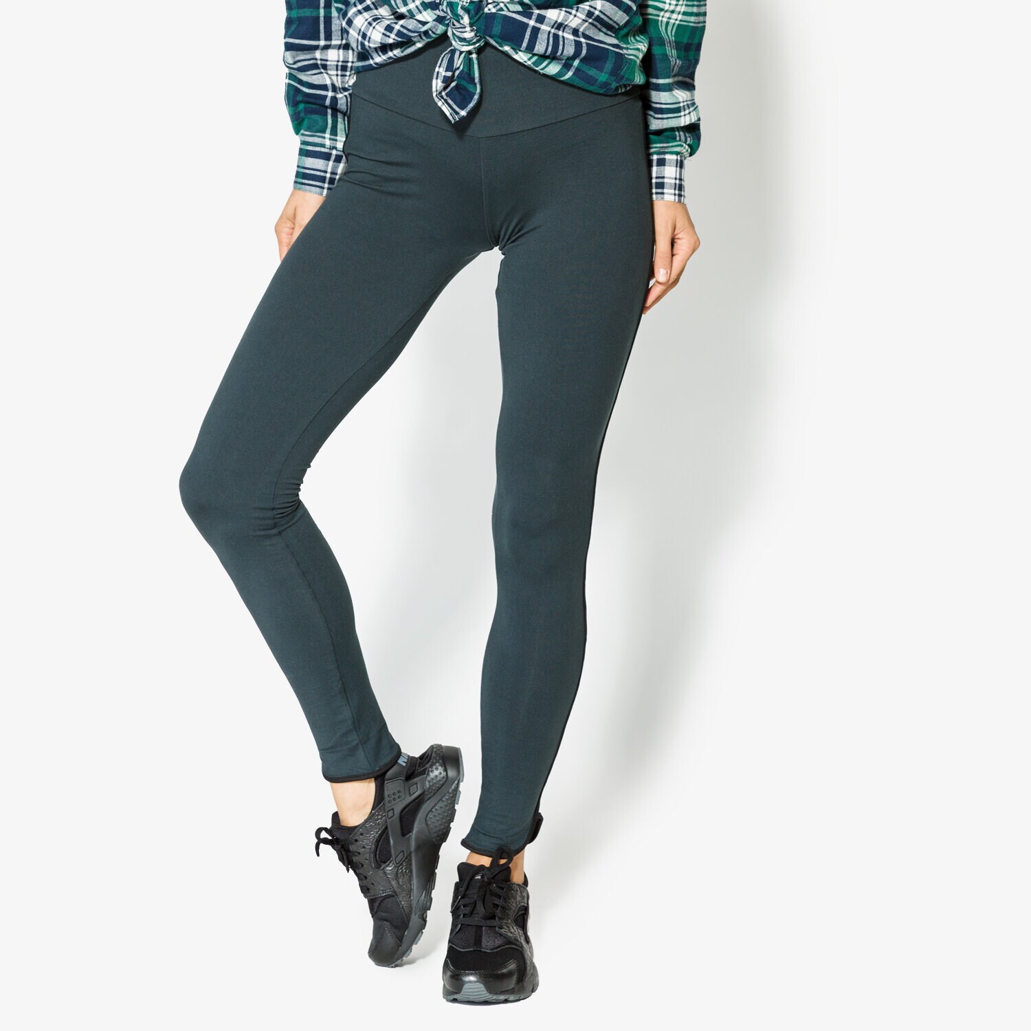 dámské kalhoty CONFRONT LEGGINGS FERN CF37SPD06002 ZELENÁ