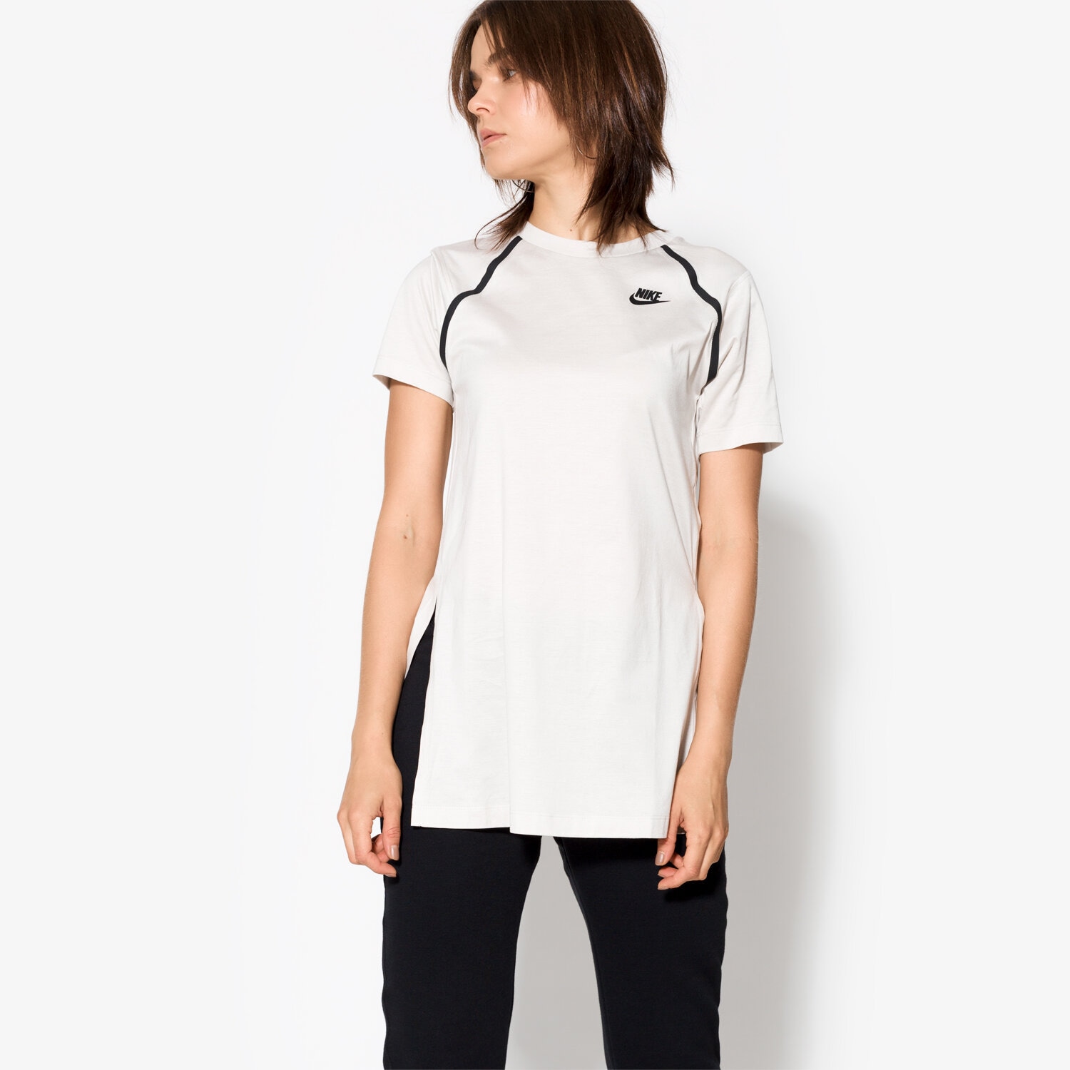 dámské tričko NIKE TRIČKO LS TOP SS BND 867689072 BÍLÁ