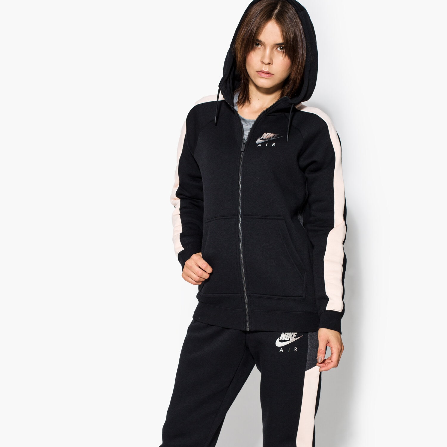 dámská mikina NIKE MIKINA RALLY HOODIE FZ AIR 894846011 ČERNÁ