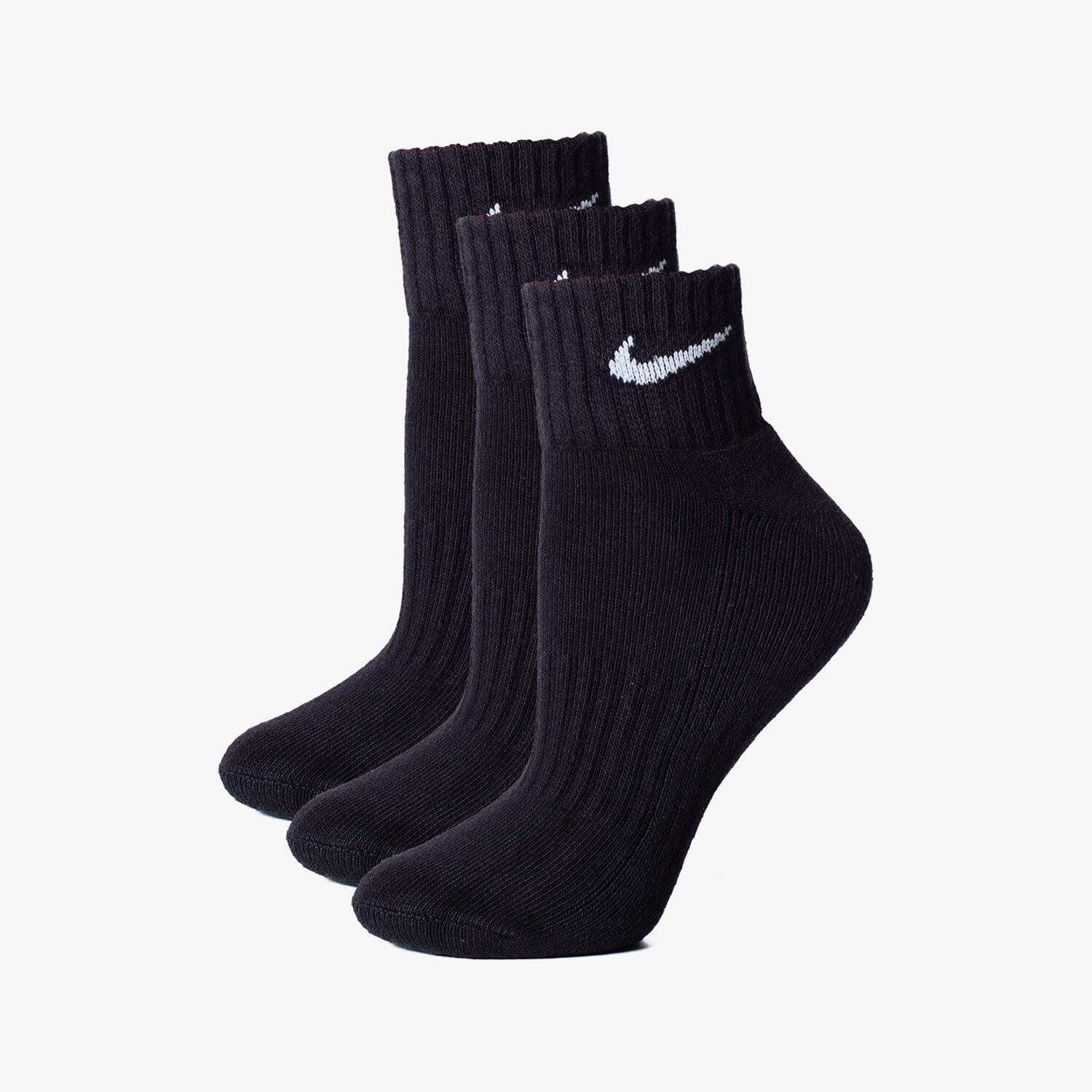 dámské ponožky NIKE PONOŽKY CUSH QT 3PR SX4926-001 ČERNÁ
