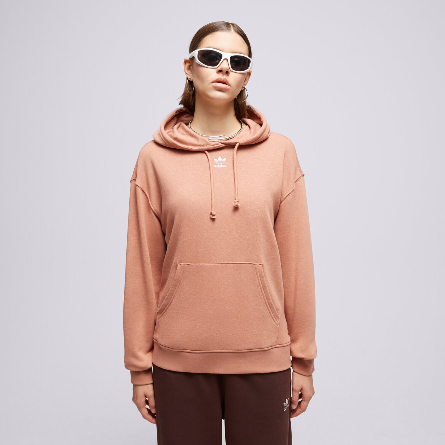 dámská mikina ADIDAS MIKINA S KAPUCÍ ESS+ HOODIE IC1810 RŮŽOVÁ