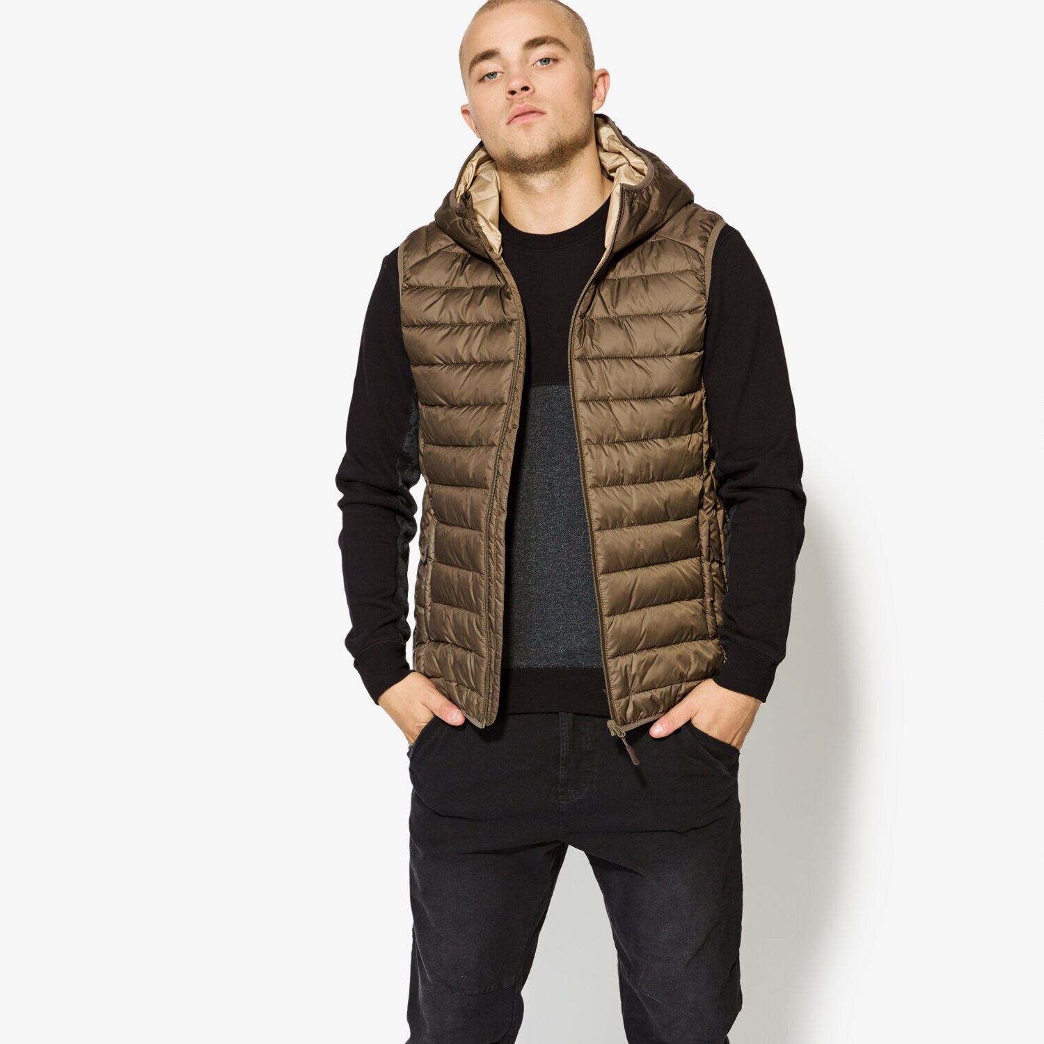 pánská vesta CONFRONT VESTA HEMP CF37KAM03002 KHAKI