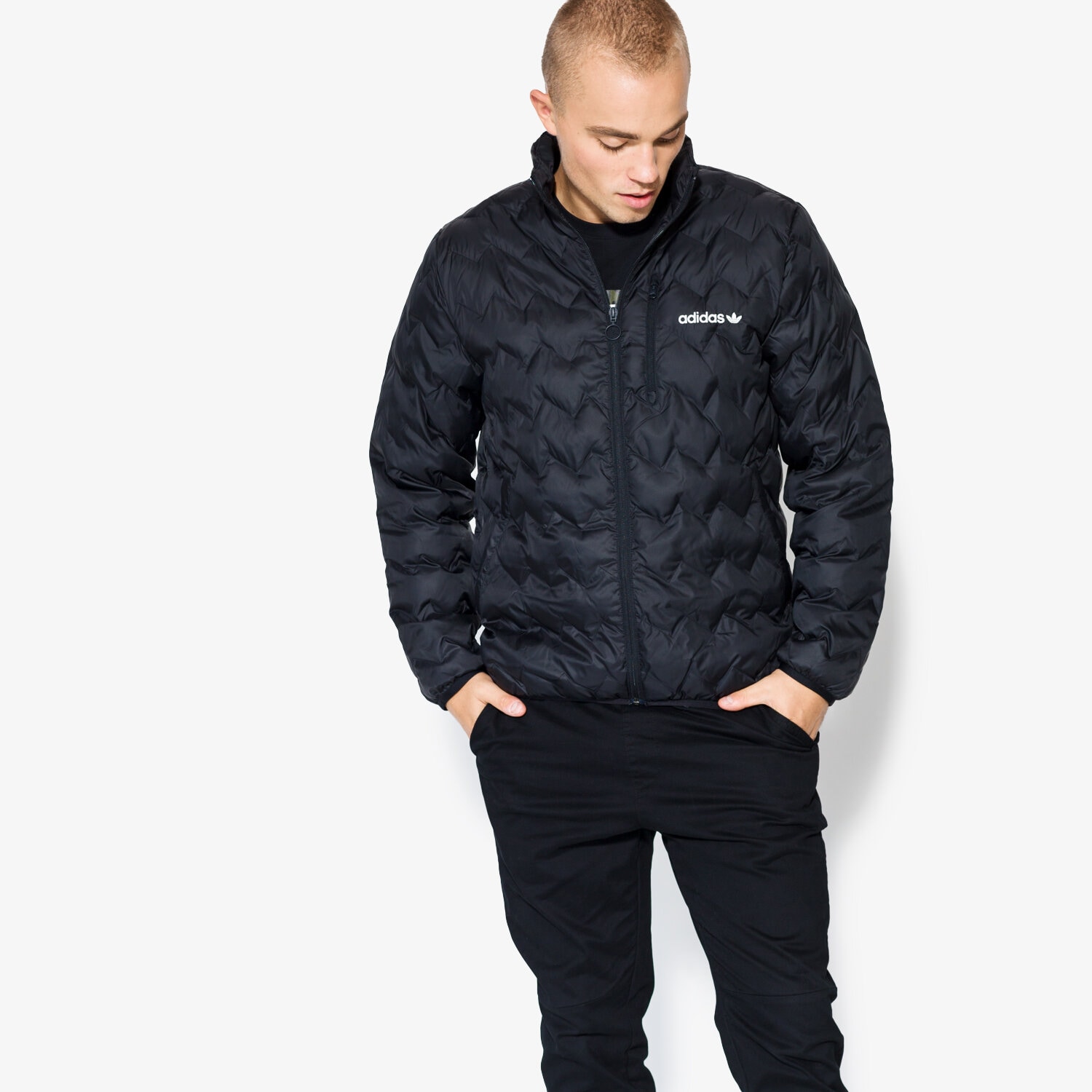 pánská zimní bunda ADIDAS BUNDA SERRATED JACKET BR4774 ČERNÁ