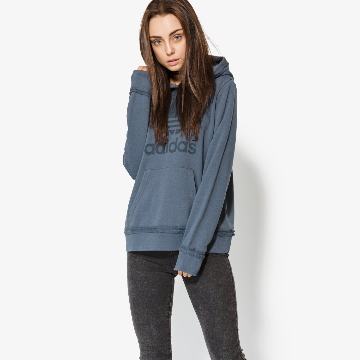 dámská mikina ADIDAS MIKINA TRF HOODIE BR9300 TMAVOMODRÁ