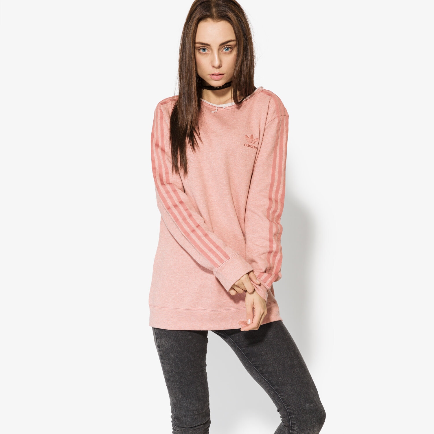 dámská mikina ADIDAS MIKINA CREW SWEATER BR9288 RŮŽOVÁ