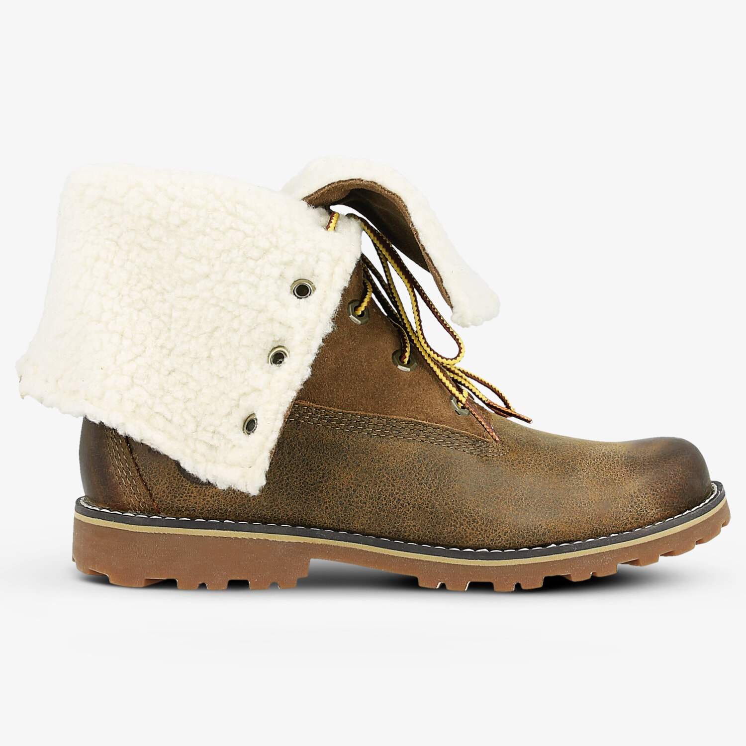dětské kotníkové boty TIMBERLAND SHEARLING 6 INCH BOOT A1BXZ HNĚDÁ