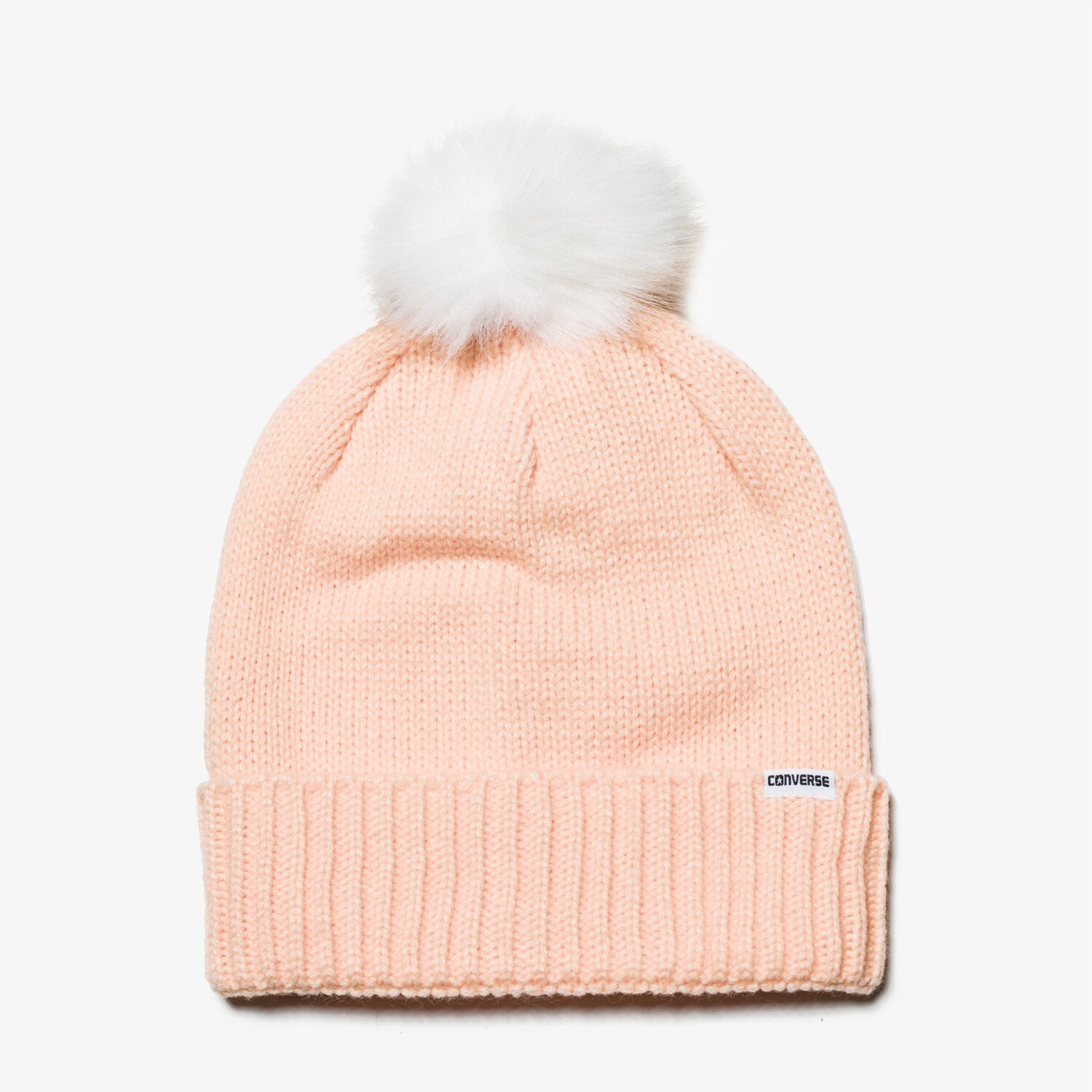 dětská čepice CONVERSE ČEPICE ZIMNÍ FUR POM KNIT 562421 RŮŽOVÁ