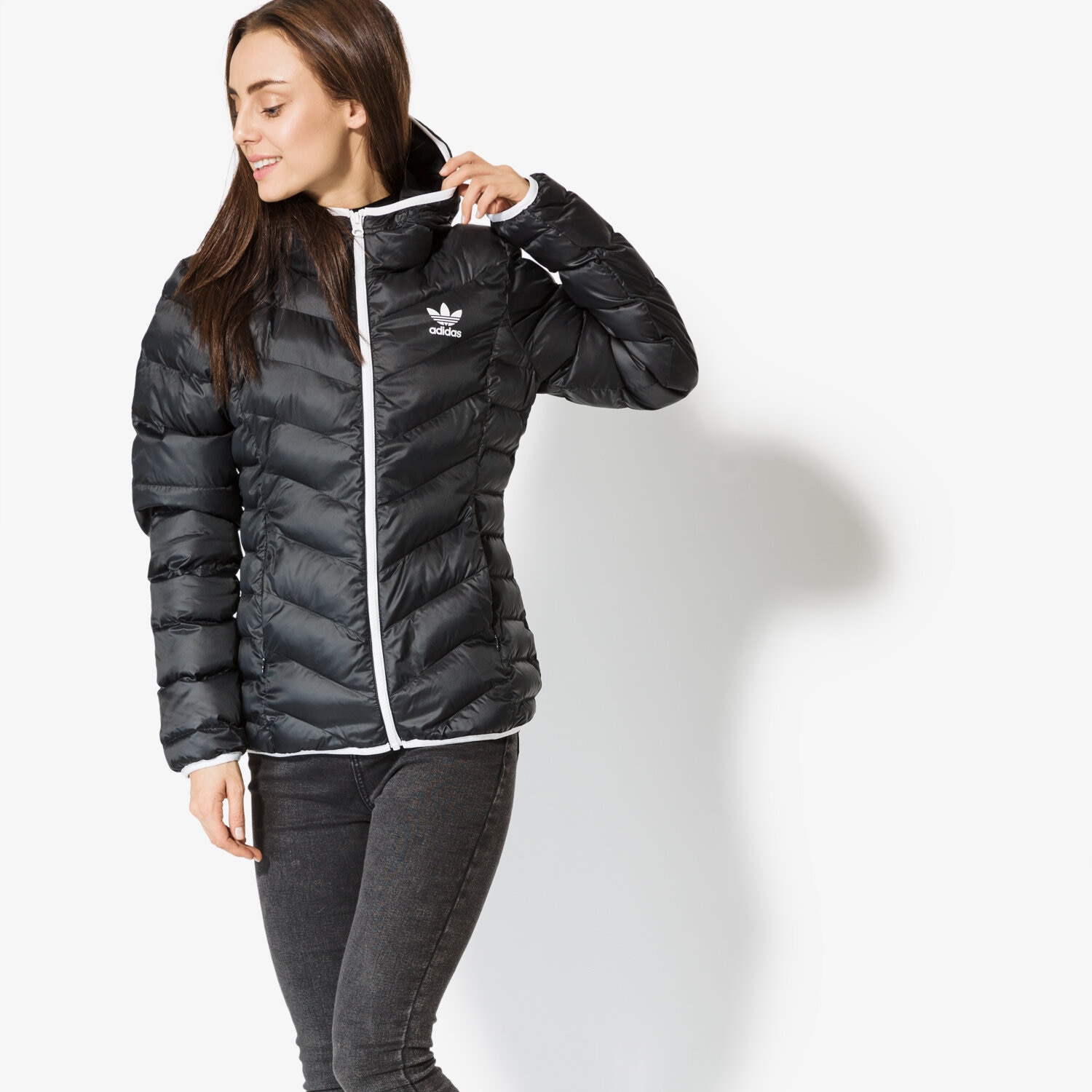 dámská zimní bunda ADIDAS BUNDA SLIM JACKET BS5025 ČERNÁ