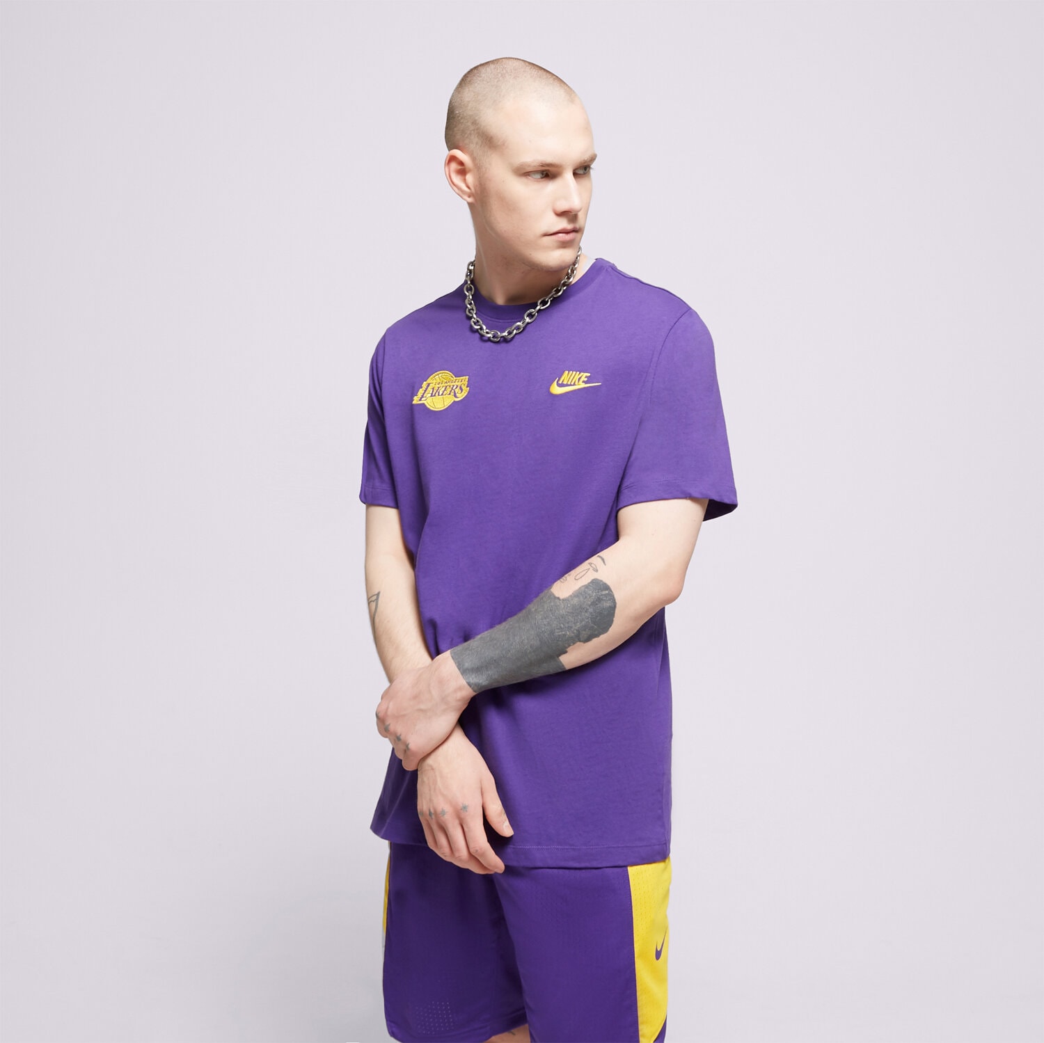 pánské tričko NIKE TRIČKO LAL M NK ES NBA SS CLUB TEE NBA FB9825-504 MODRÁ