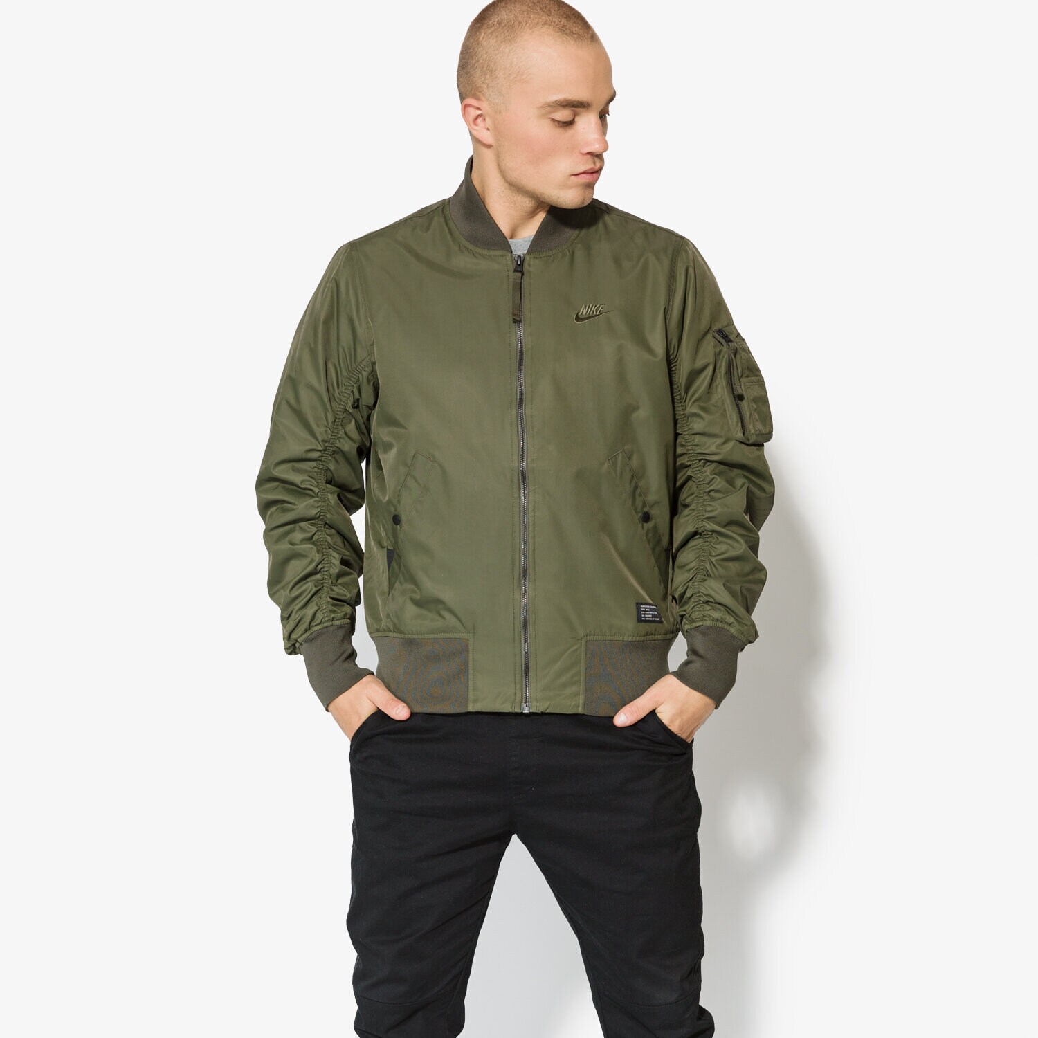 Přechodná bunda pánská (podzimní, jarní) NIKE BUNDA M NSW JKT WVN AF1 925436325 KHAKI