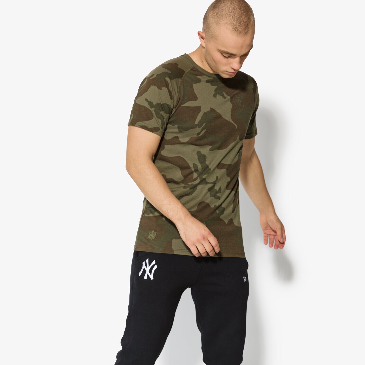 pánské tričko NEW ERA TRIČKO SS NTC RAGLAN TEE OAK RAIDERS NOV 11493640 ZELENÁ