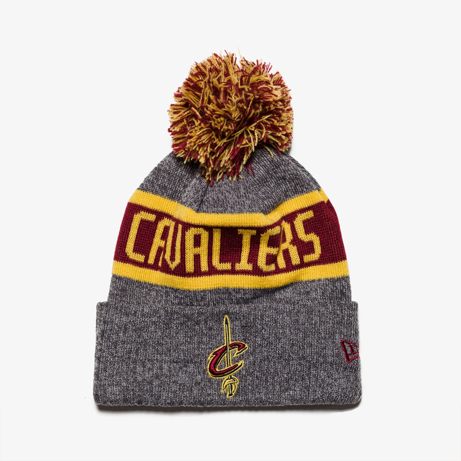 dětská čepice NEW ERA ČEPICE NBA KNIT MARL CLE CAVALIERS GRA/OTC 80524569 ŠEDÁ