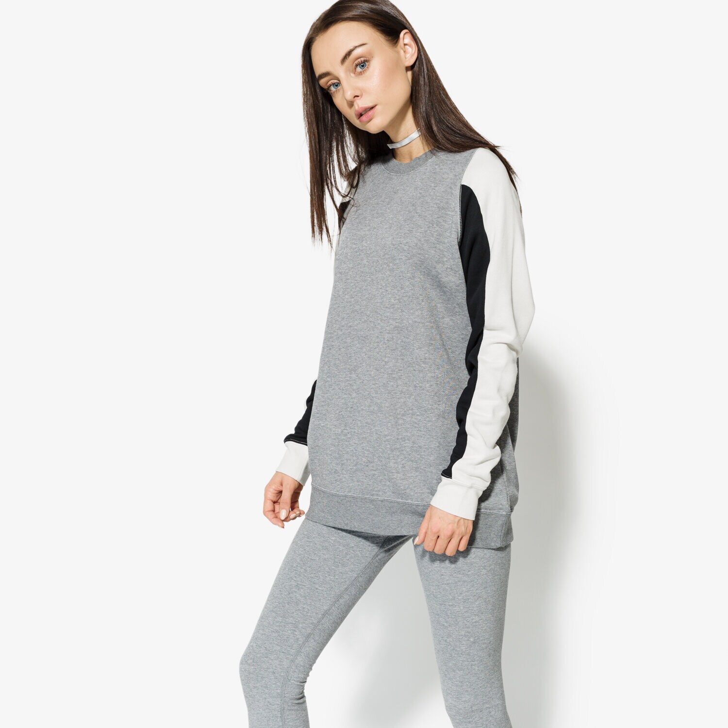 dámská mikina NIKE MIKINA W NSW MODERN CREW CB 914408091 ŠEDÁ