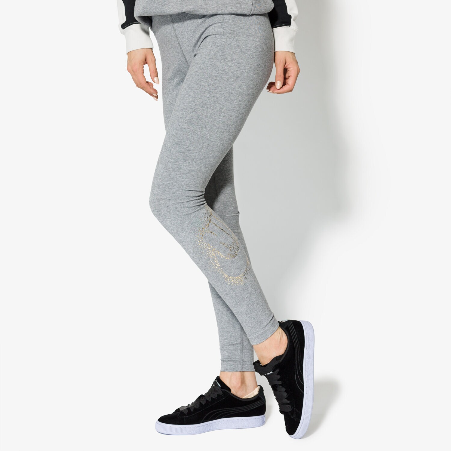 dámské kalhoty NIKE LEGGINGS W NSW LGGNG METALLIC 859654091 ŠEDÁ