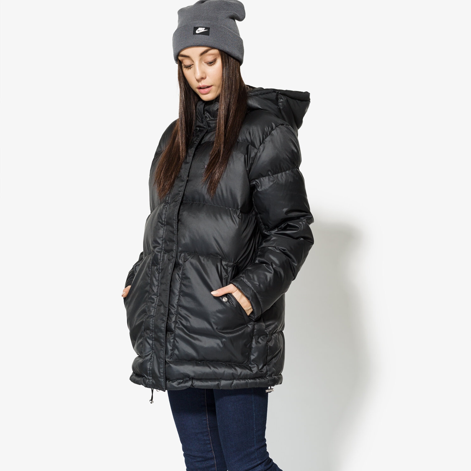 dámská zimní bunda ADIDAS BUNDA MID DOWN JKT BS2184 ČERNÁ