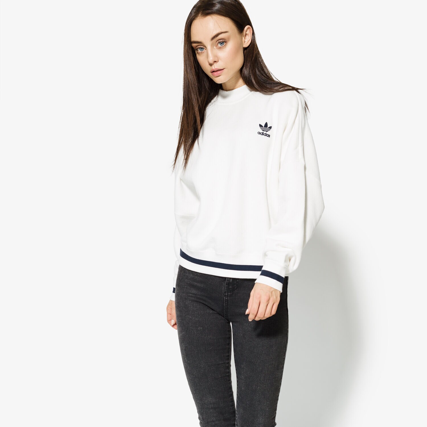 dámská mikina ADIDAS MIKINA SWEATER BS4276 BÍLÁ