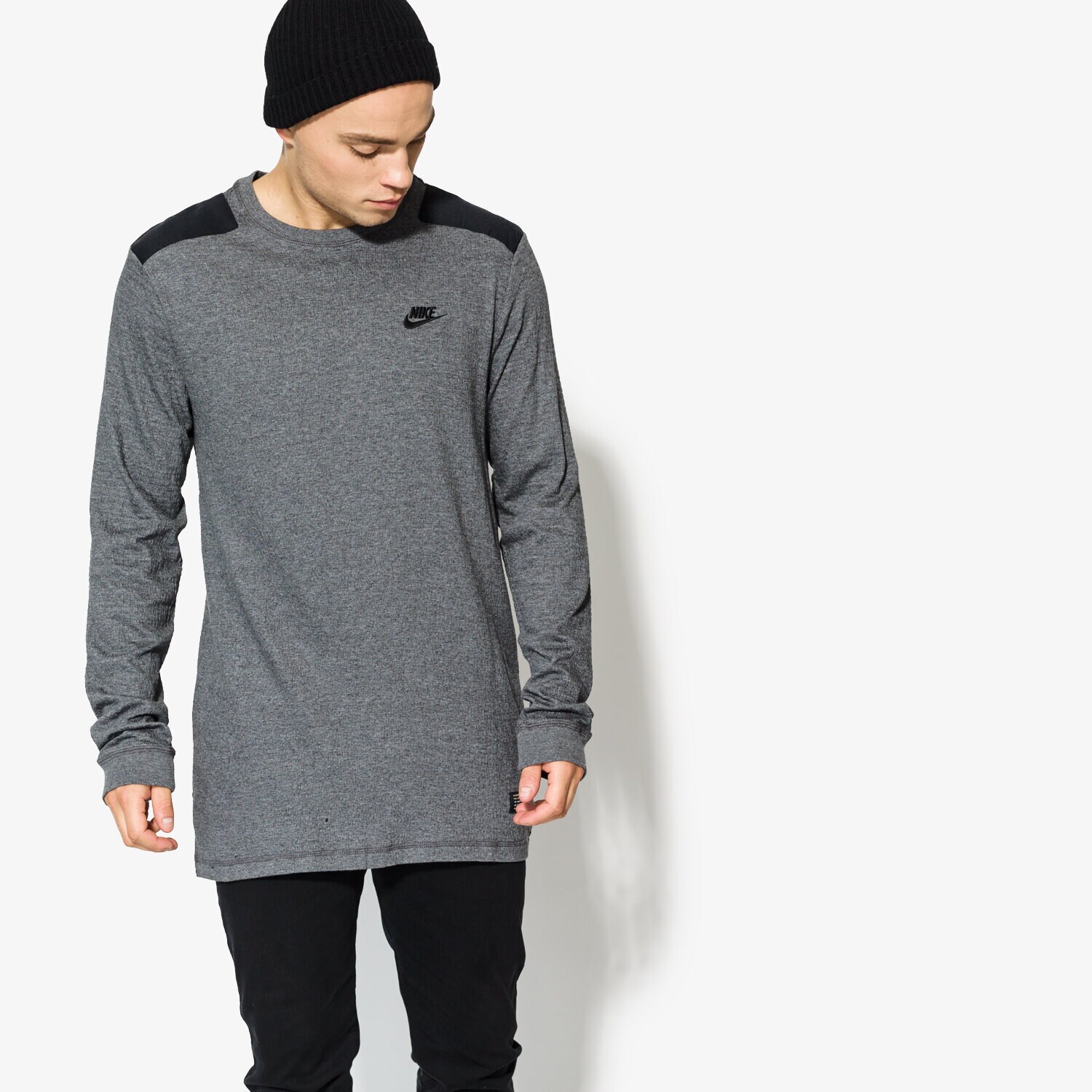 pánské tričko NIKE TRIČKO M NSW TOP LS AF1 925440071 ŠEDÁ