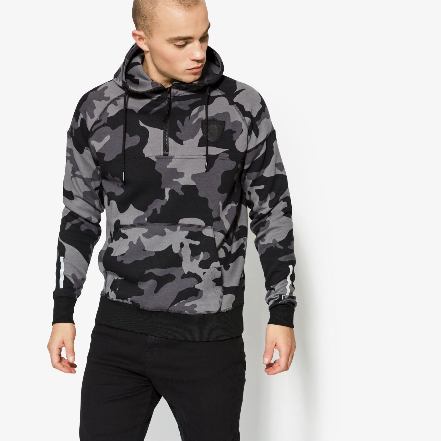 pánská mikina NEW ERA MIKINA NTC HZ HOODIE OAK RAIDERS BLK 11493648 ČERNÁ