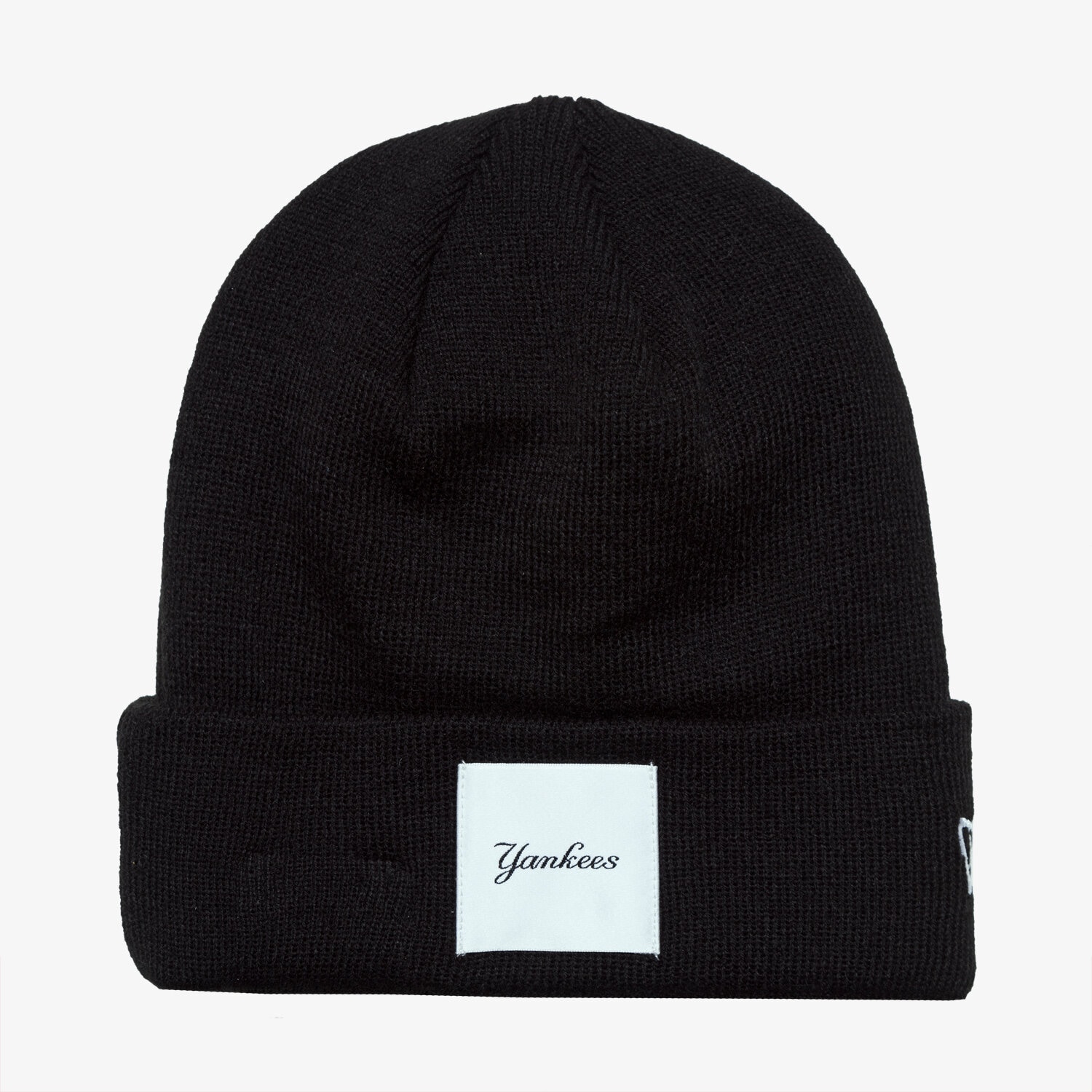dětská čepice NEW ERA ČEPICE ZIMNÍ SATIN PATCH KNIT NY YANKEES BLKWHI 80536192 ČERNÁ