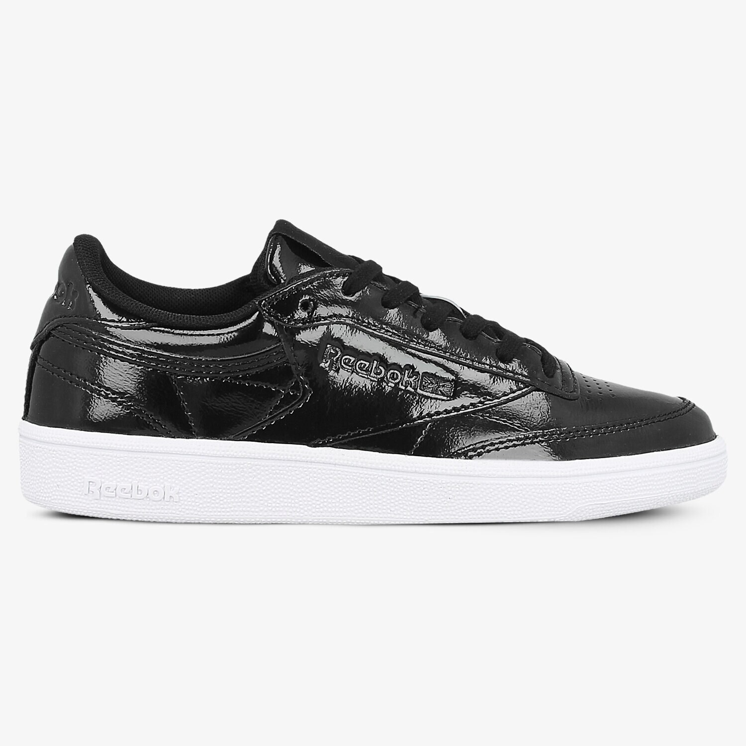 dámské tenisky REEBOK CLUB C 85 PATENT BLACK WHITE BS9777 ČERNÁ