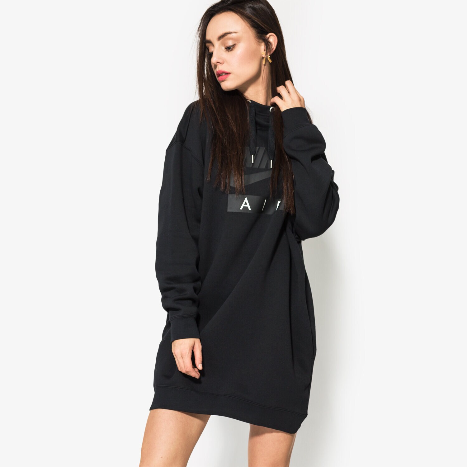 dámská mikina NIKE MIKINA W NSW HOODIE OS AIR AH0235-010 ČERNÁ