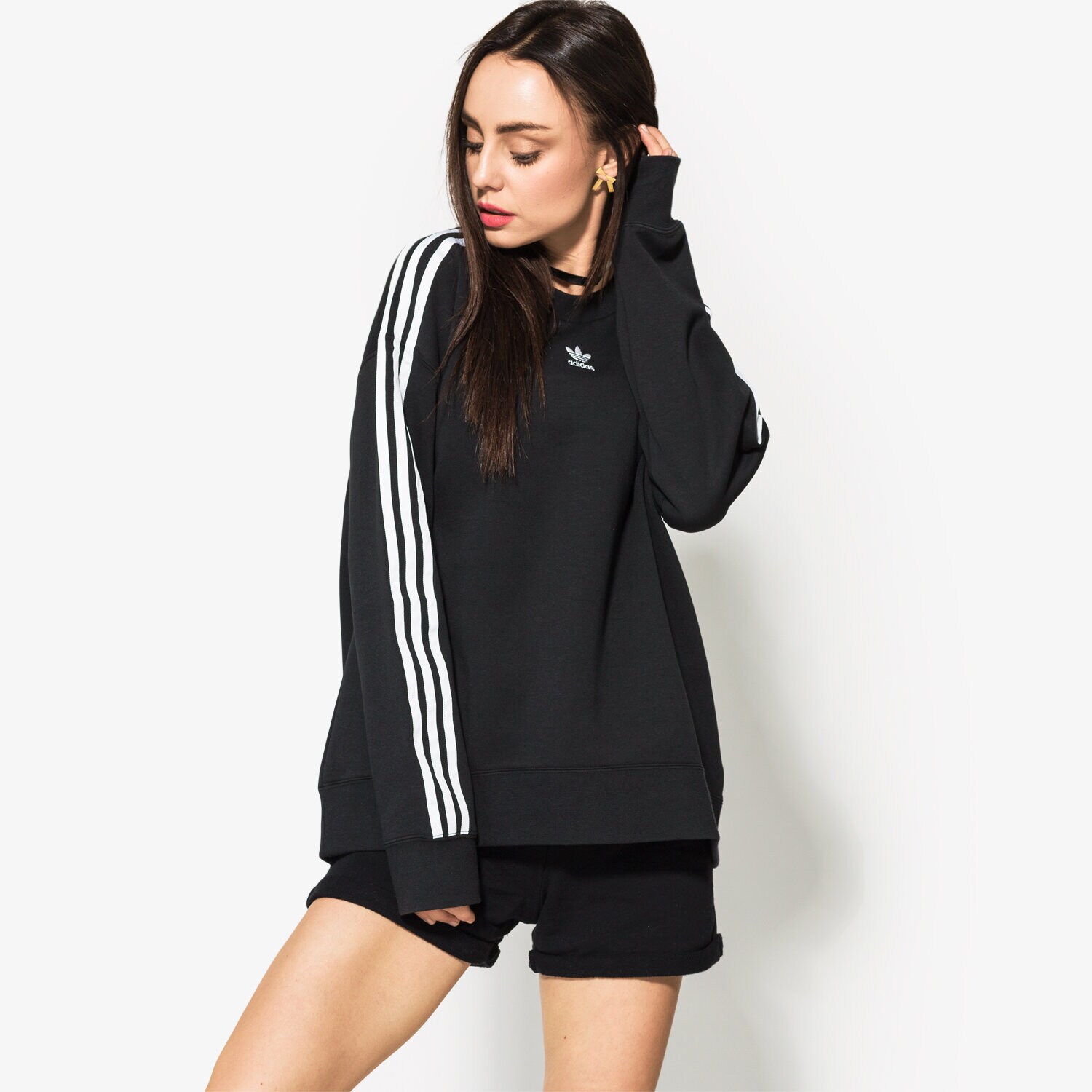 dámská mikina ADIDAS MIKINA CREW SWEATER CE2431 ČERNÁ