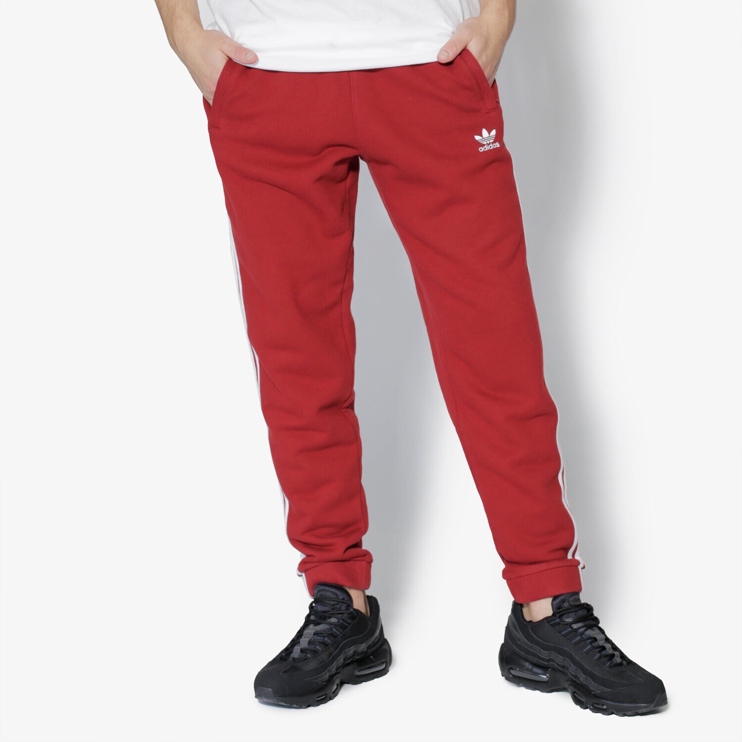 pánské kalhoty ADIDAS KALHOTY  3-STRIPES PANTS CW2428 BORDOVÁ