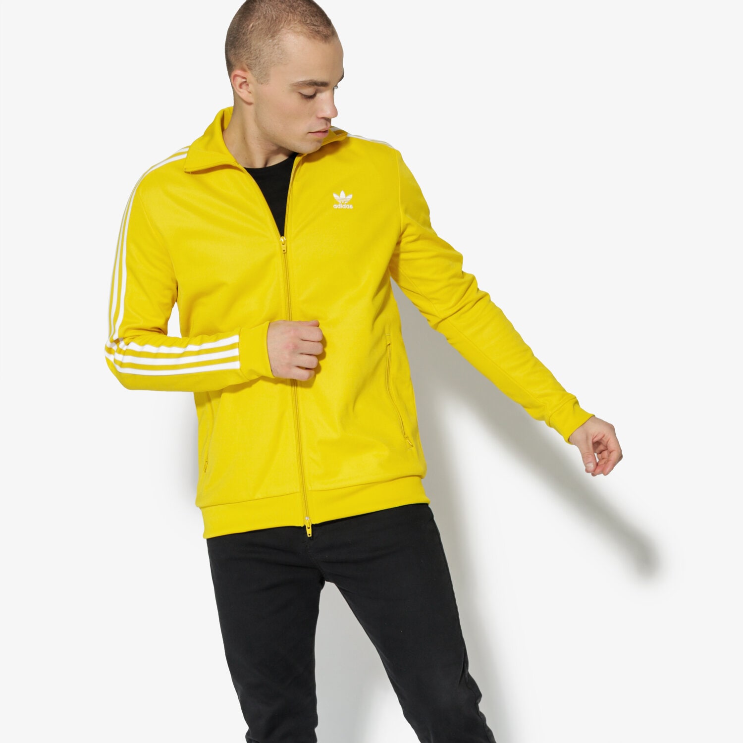 pánská mikina ADIDAS MIKINA BECKENBAUER TT CW1254 ŽLUTÁ