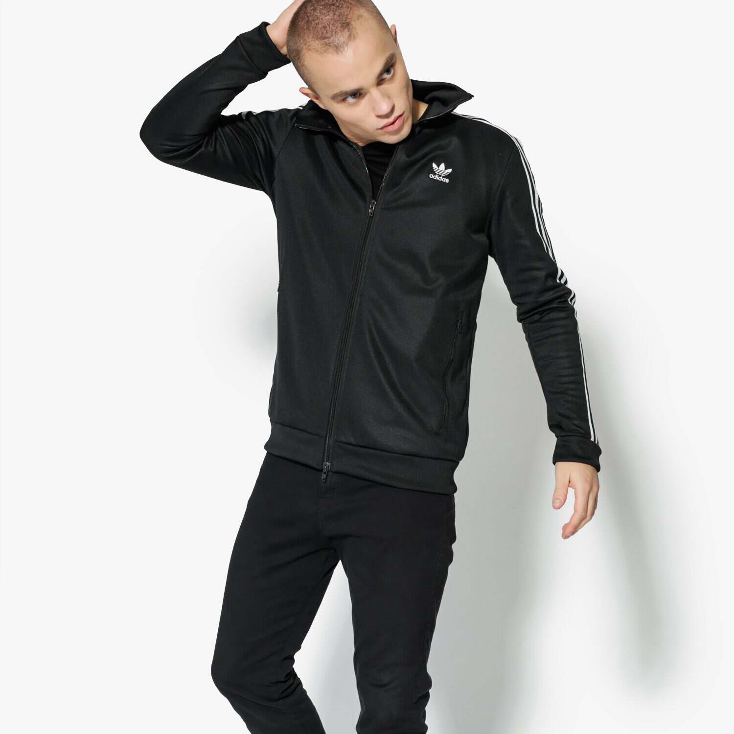 pánská mikina ADIDAS MIKINA BECKENBAUER TT ADICOLOR CW1250 ČERNÁ