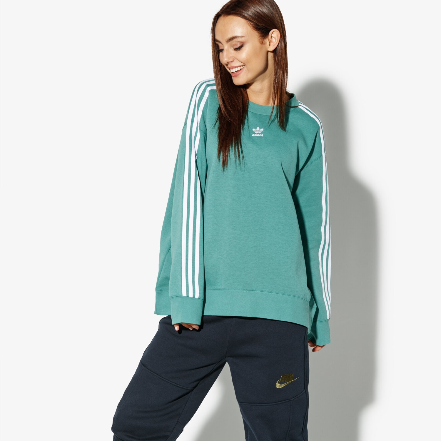 dámská mikina ADIDAS MIKINA CREW SWEATER CE2434 ZELENÁ
