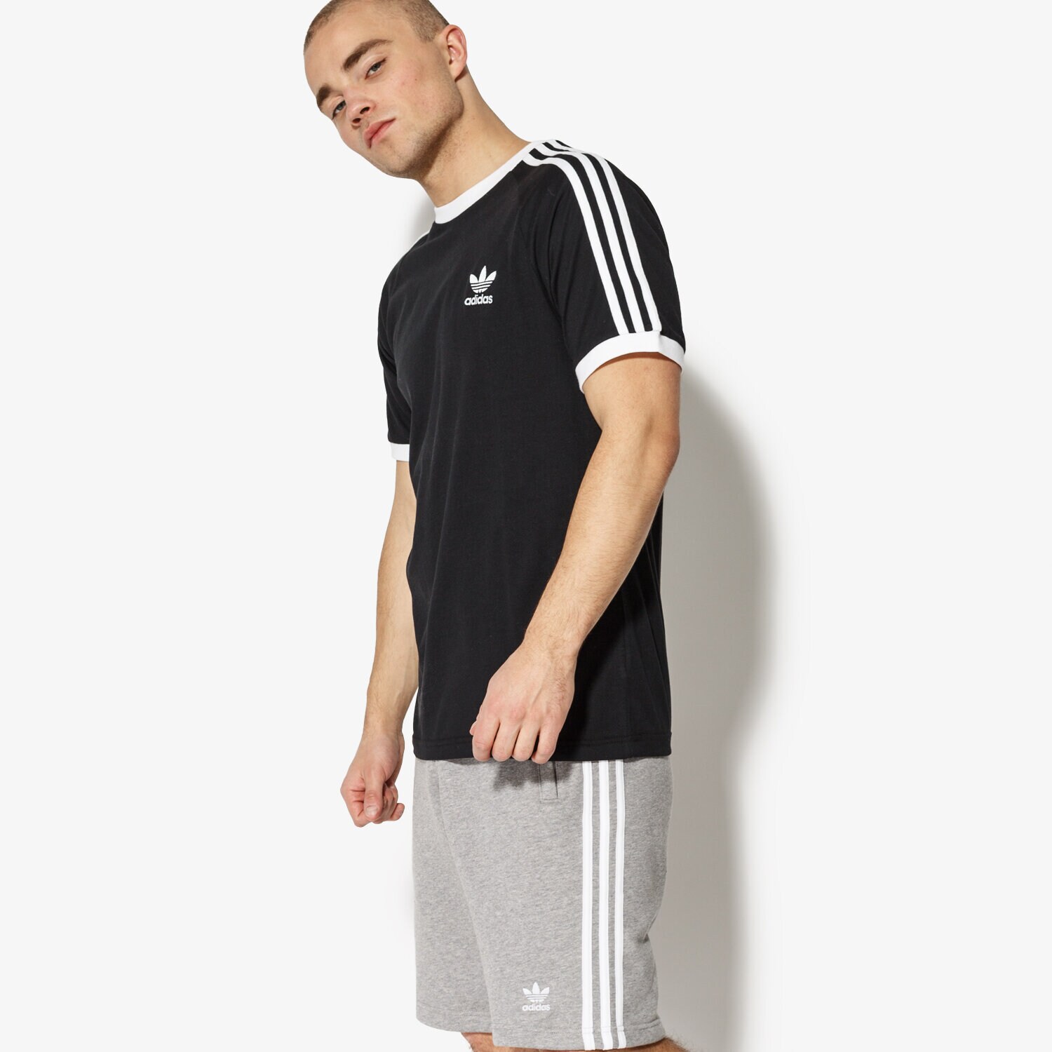 pánské tričko ADIDAS TRIČKO SS 3-STRIPES TEE CW1202 ČERNÁ