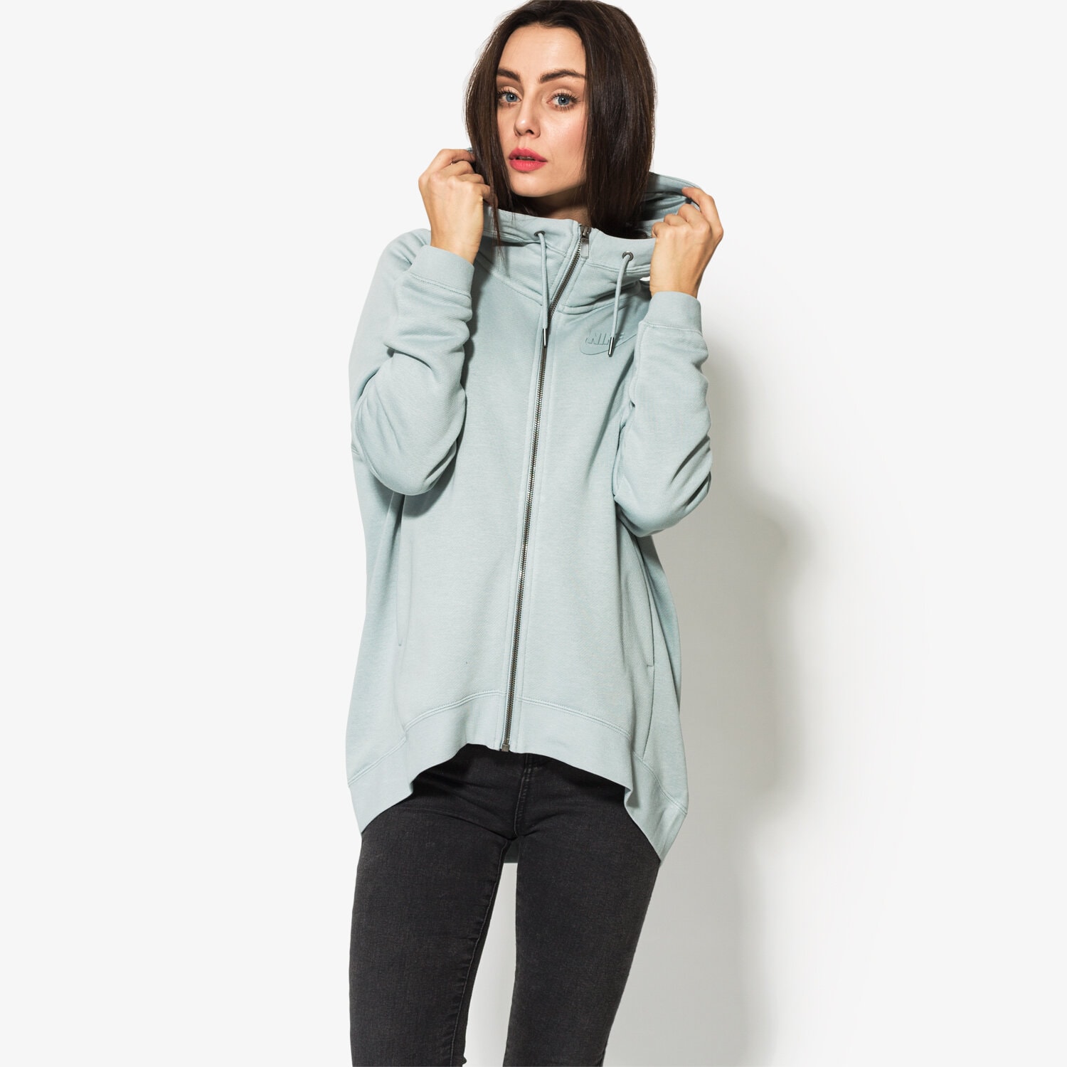 dámská mikina NIKE MIKINA W NSW MODERN CAPE 885595-019 ZELENÁ