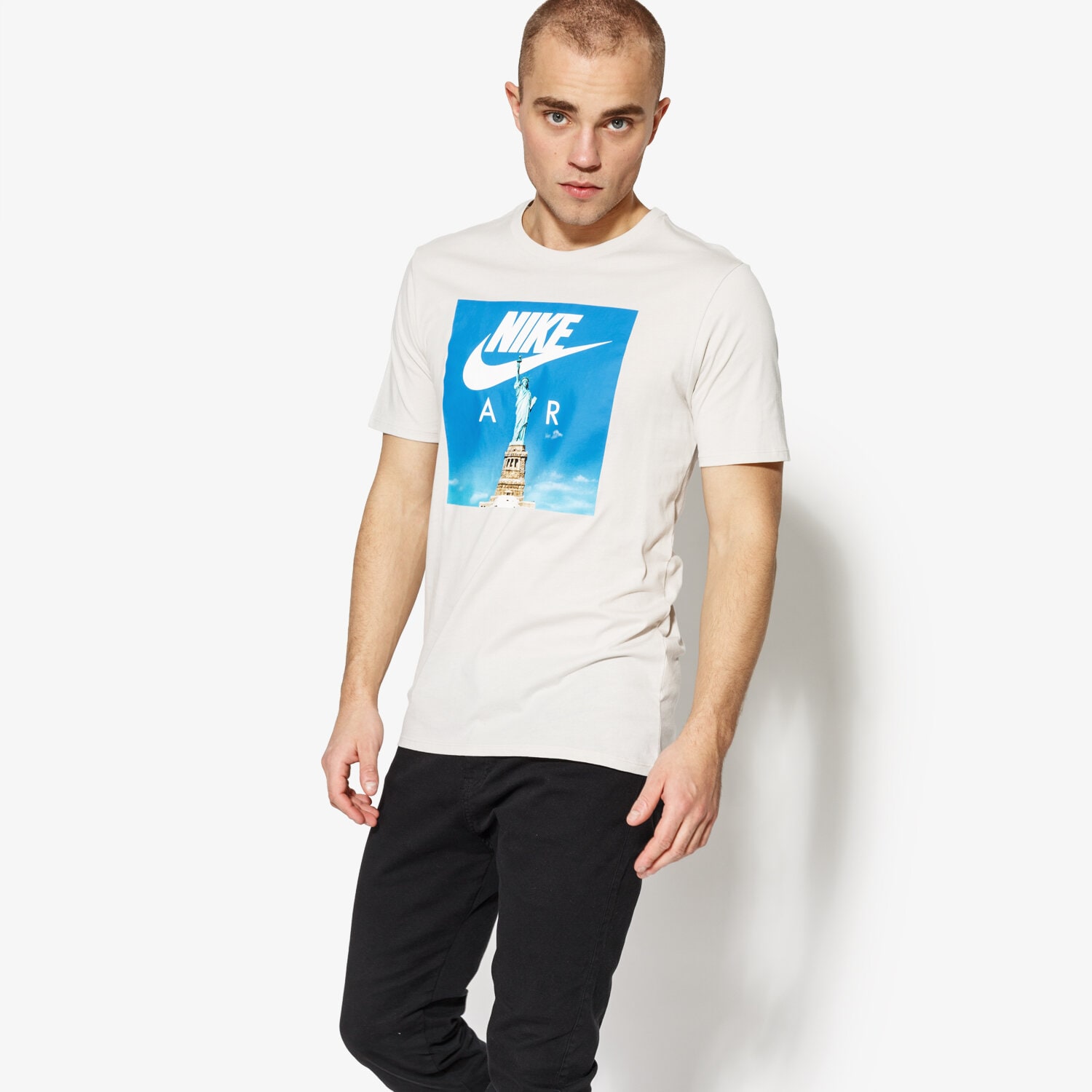 pánské tričko NIKE TRIČKO SS M NSW TEE AIR 1 892155-072 ŠEDÁ