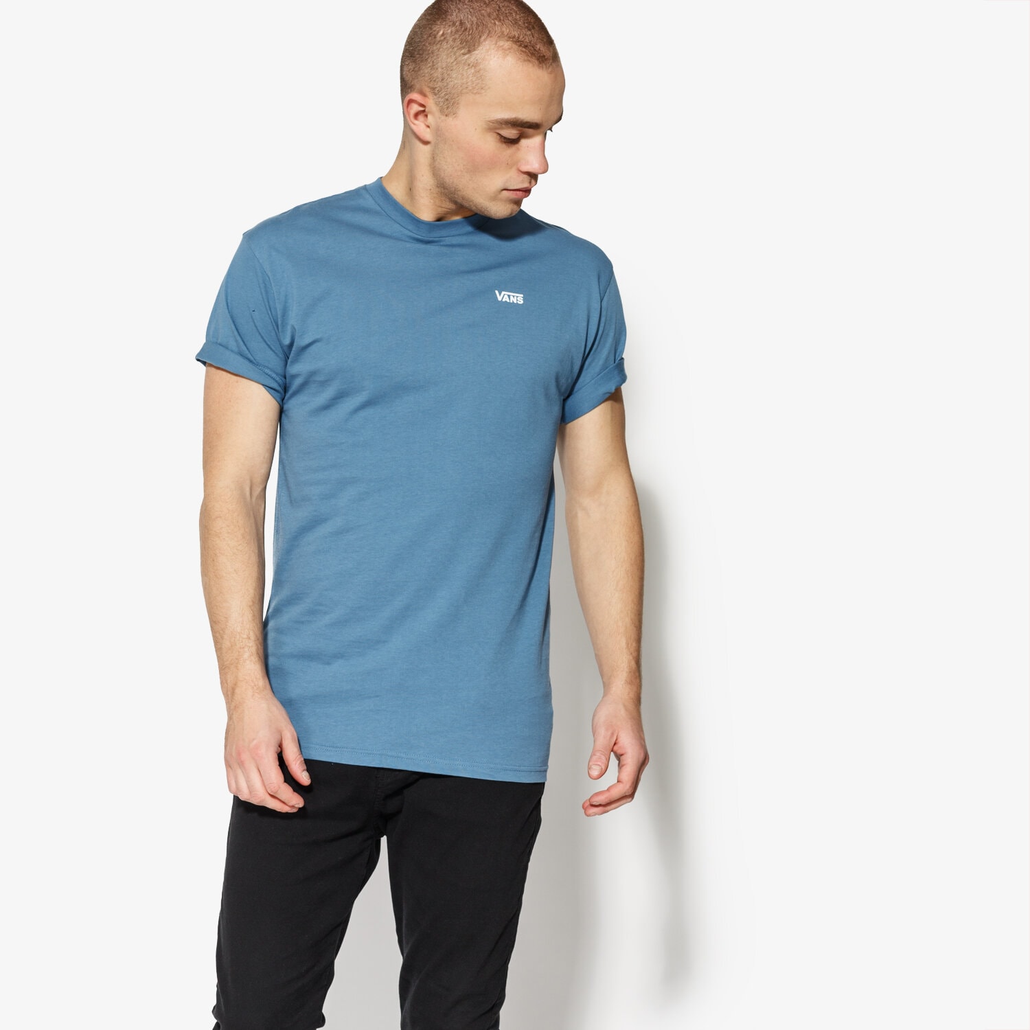 pánské tričko VANS TRIČKO SS LEFT CHEST LOGO TEE VA3CZEP8X VA3CZEP8X MODRÁ