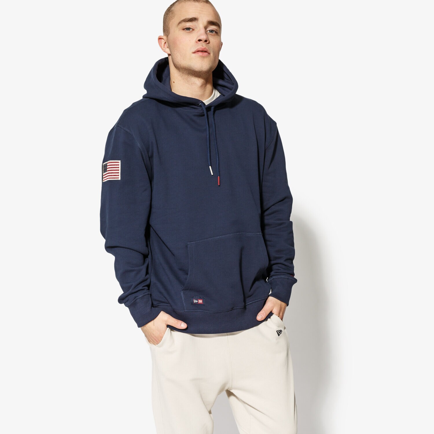 pánská mikina NEW ERA MIKINA WORLD HOOD OVERSIZED HOODY NEW ERA NIGHT SHIF 11517688 TMAVOMODRÁ