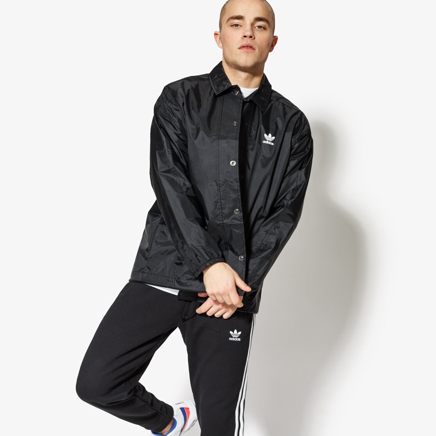 Přechodná bunda pánská (podzimní, jarní) ADIDAS BUNDA TREF COACH-JKT CW1313 ČERNÁ