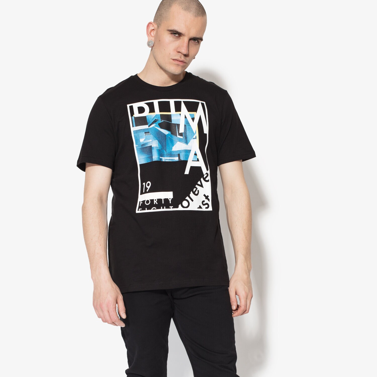 pánské tričko PUMA TRIČKO SS PHOTOPRINT TEE 85083251 ČERNÁ