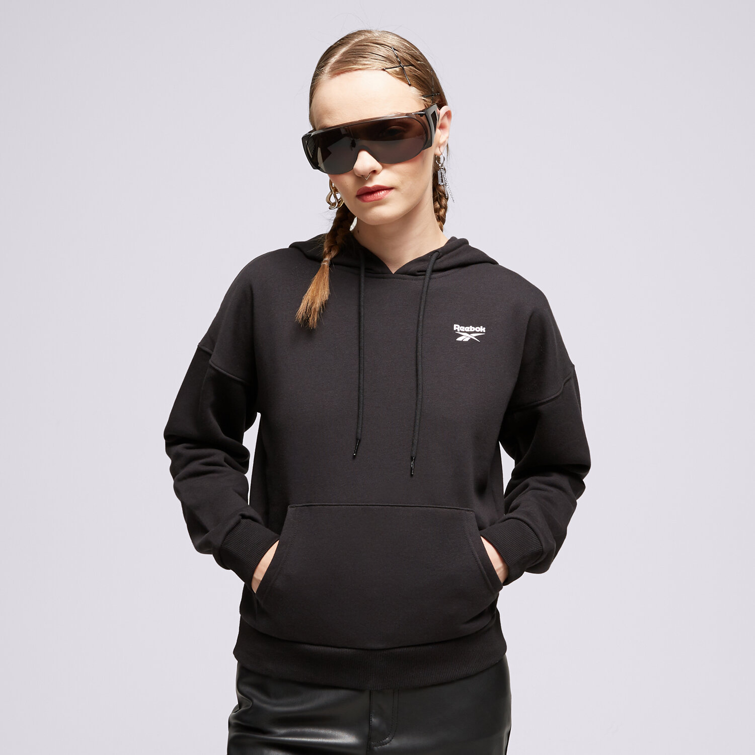 dámská mikina REEBOK MIKINA RI FLEECE HOODY 100057235 ČERNÁ