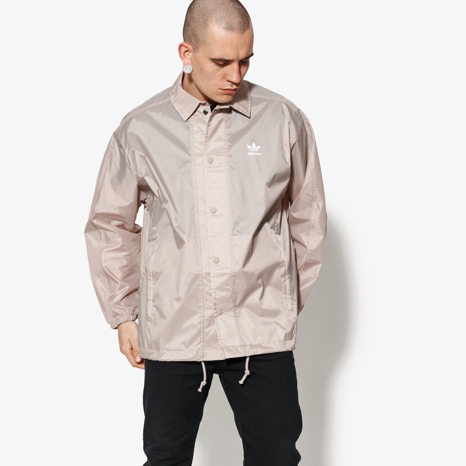 Přechodná bunda pánská (podzimní, jarní) ADIDAS BUNDA TREF COACH-JKT CW1316 BÉŽOVÁ