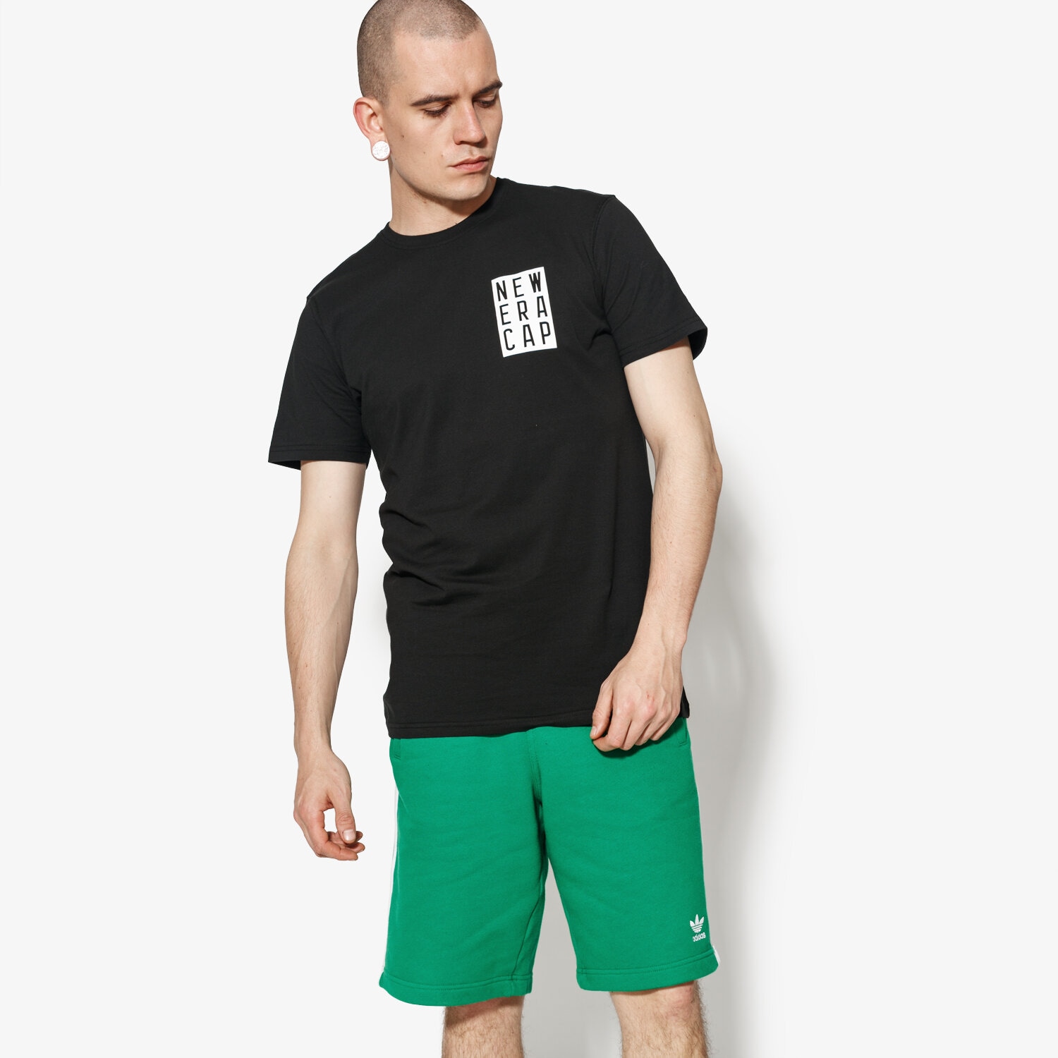 pánské tričko NEW ERA TRIČKO SS CHEST BOX LOGO TEE NE BLK 11593834 ČERNÁ