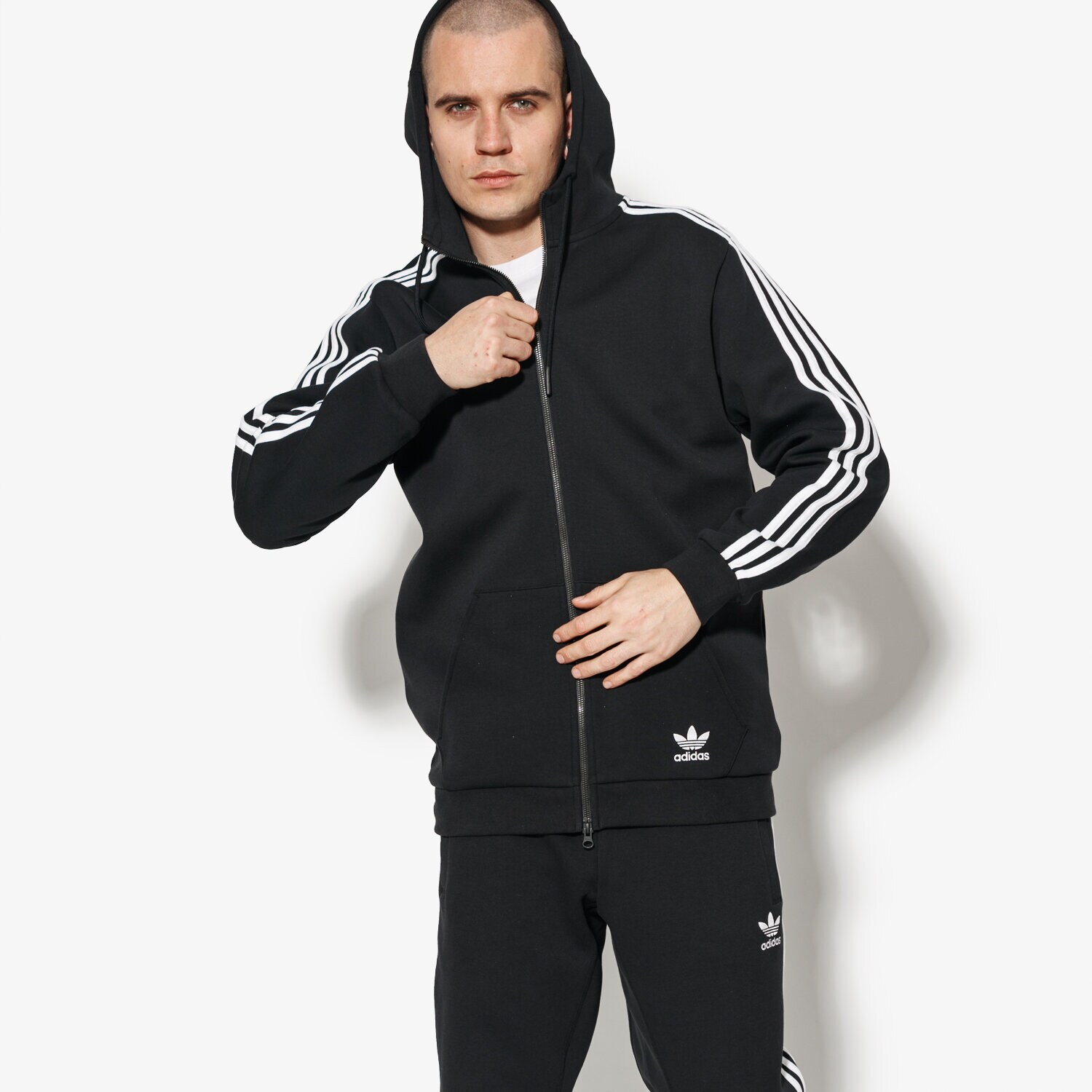 pánská mikina ADIDAS MIKINA CURATED FZ CW5068 ČERNÁ