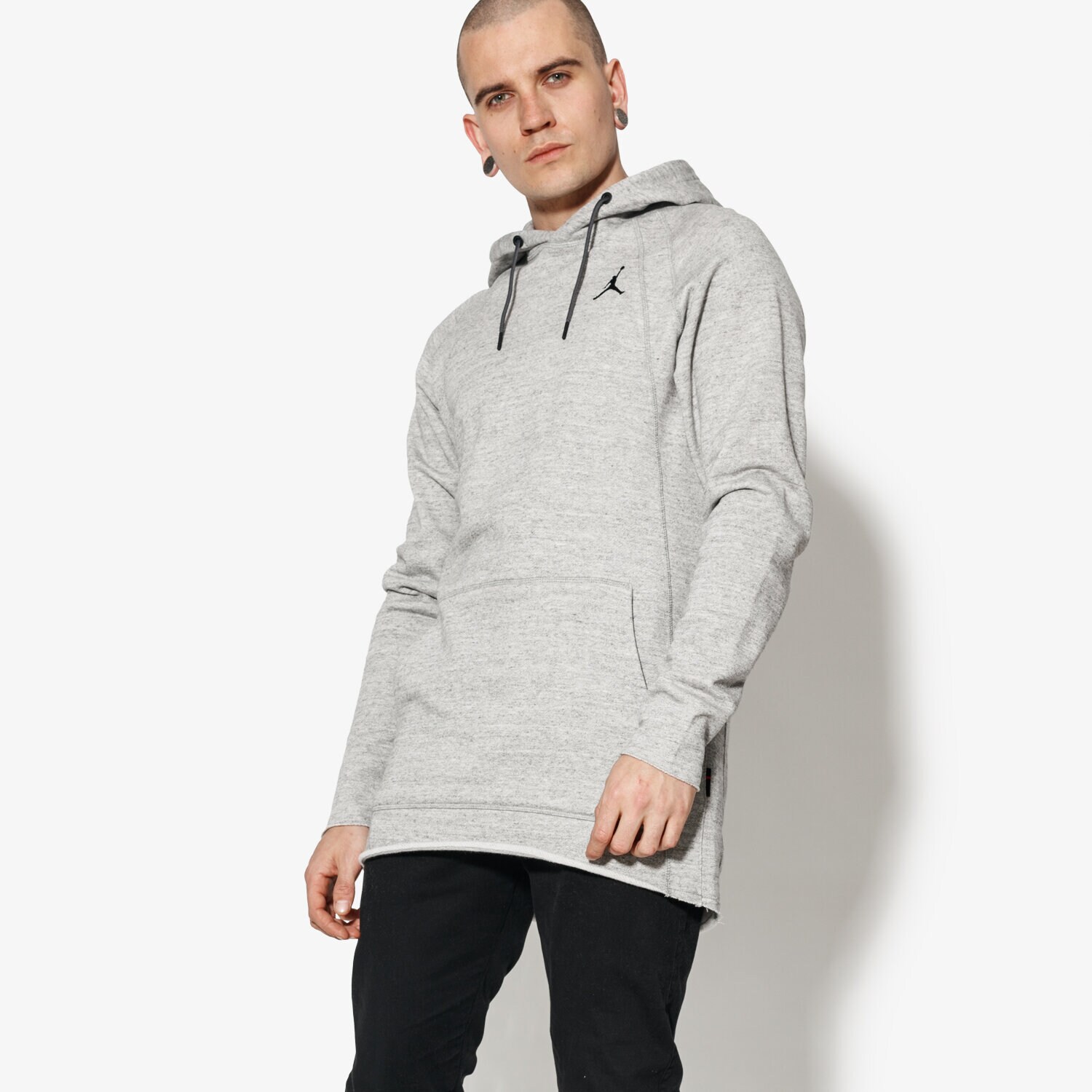 pánská mikina JORDAN MIKINA JSW WINGS LITE PO HOODIE 914480-063 ŠEDÁ