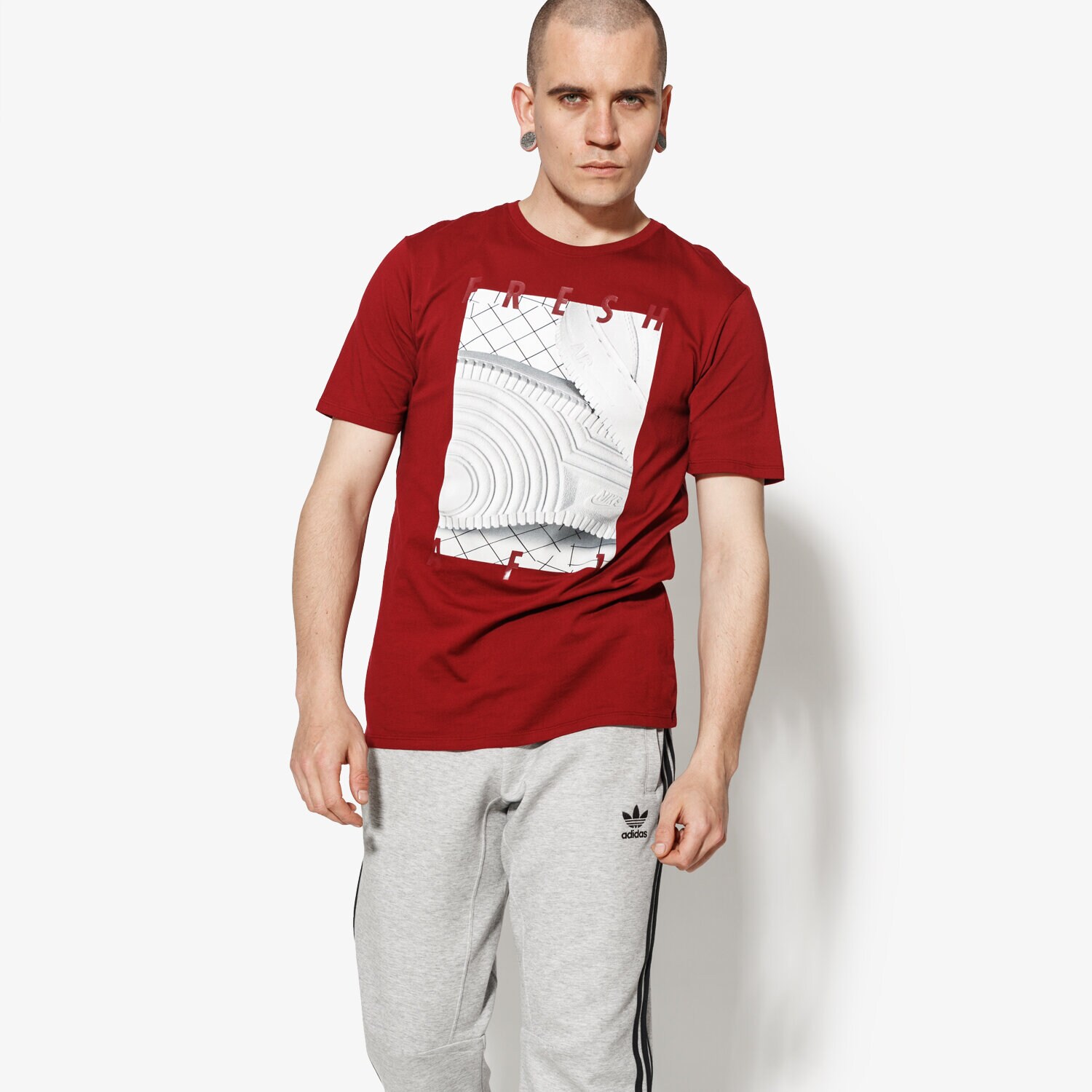 pánské tričko NIKE TRIČKO SS M NSW TEE AF1 3 911928-677 BORDOVÁ