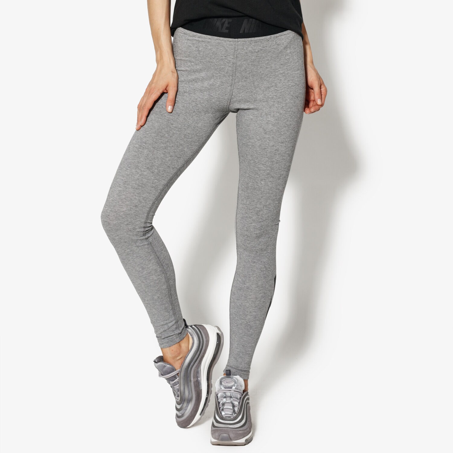 dámské kalhoty NIKE LEGGINGS W NSW LGGNG LEGASEE HW 933346-091 ŠEDÁ