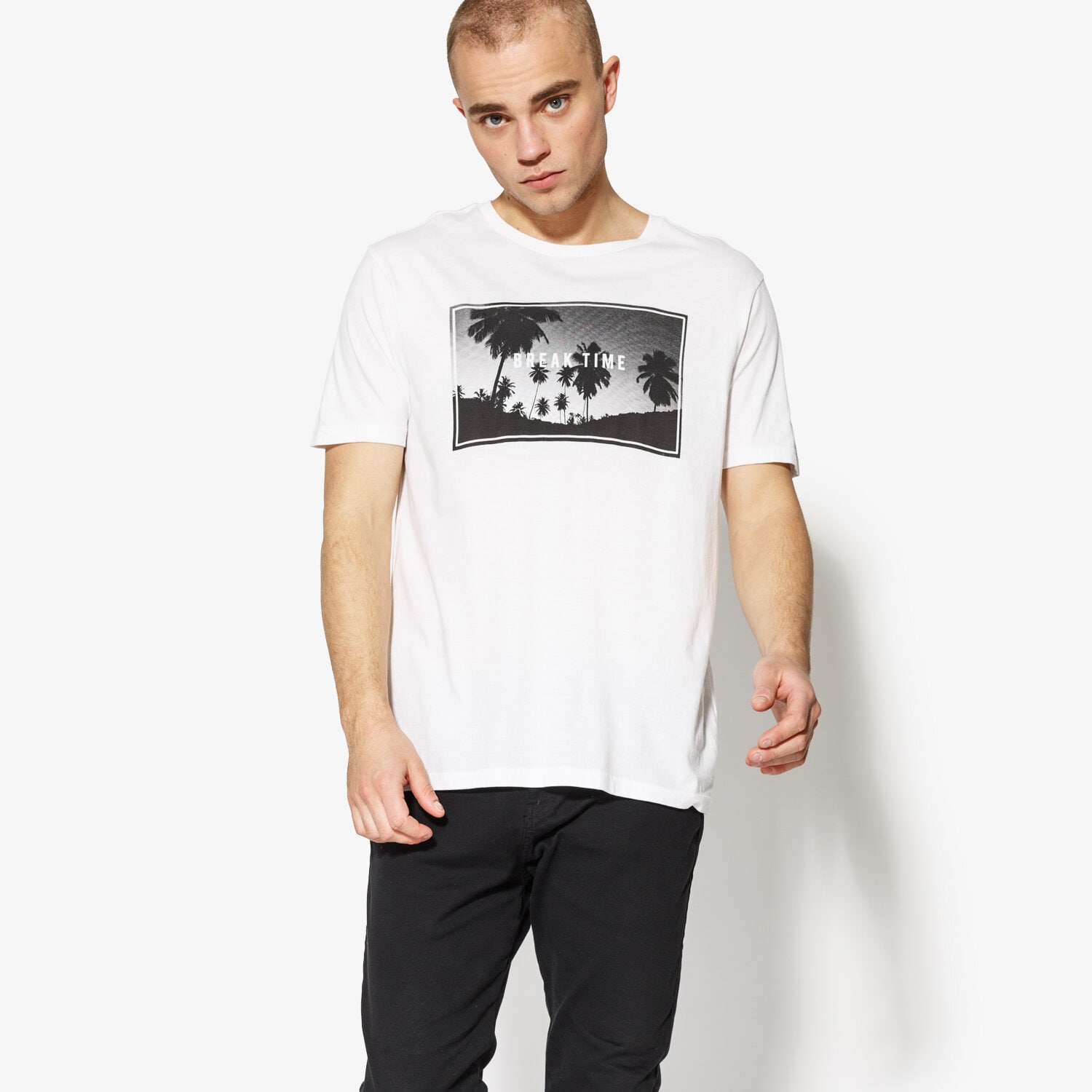 pánské tričko CONFRONT TRIČKO SS TROPICS CF18TSM80001 BÍLÁ