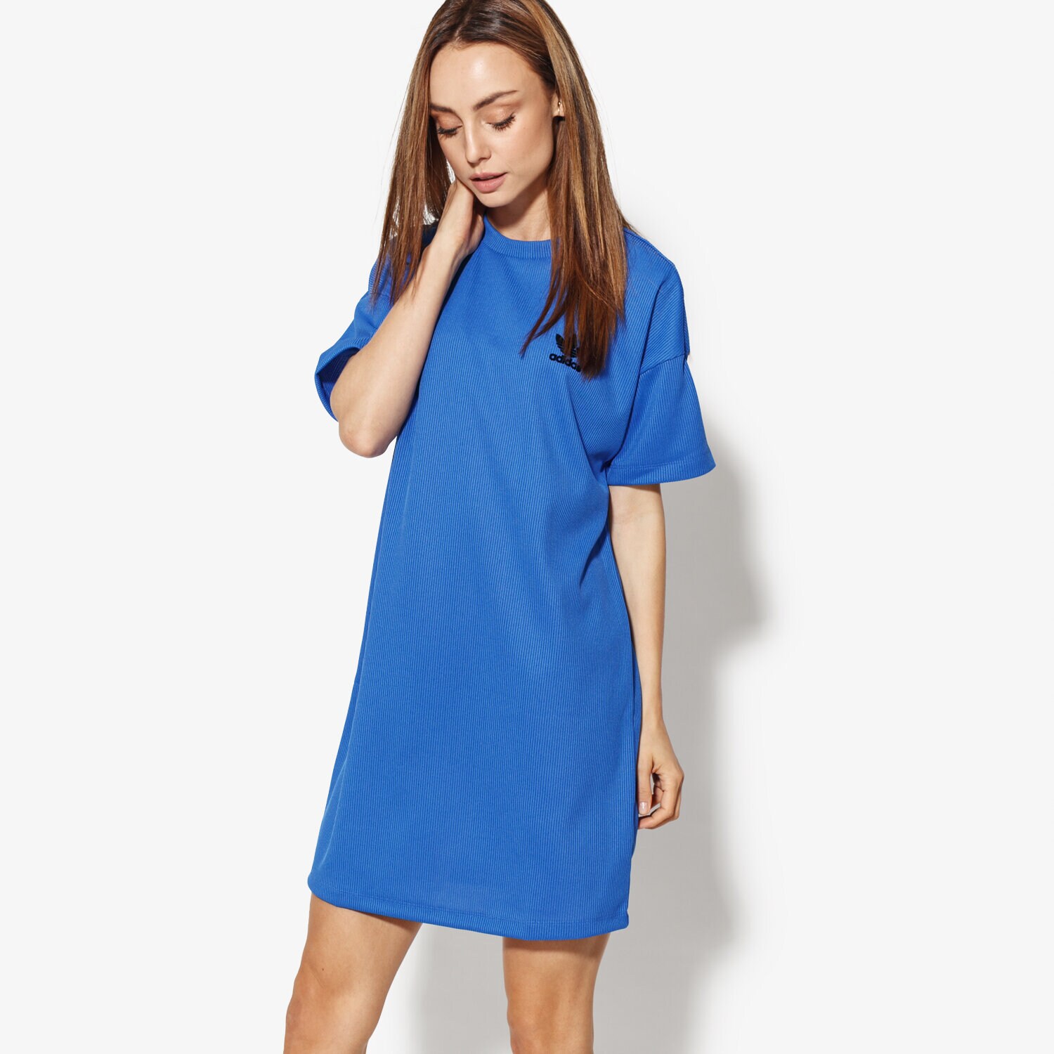 dámské šaty ADIDAS ŠATY MONTHLY PACKS FSH L DRESS CE3724 MODRÁ