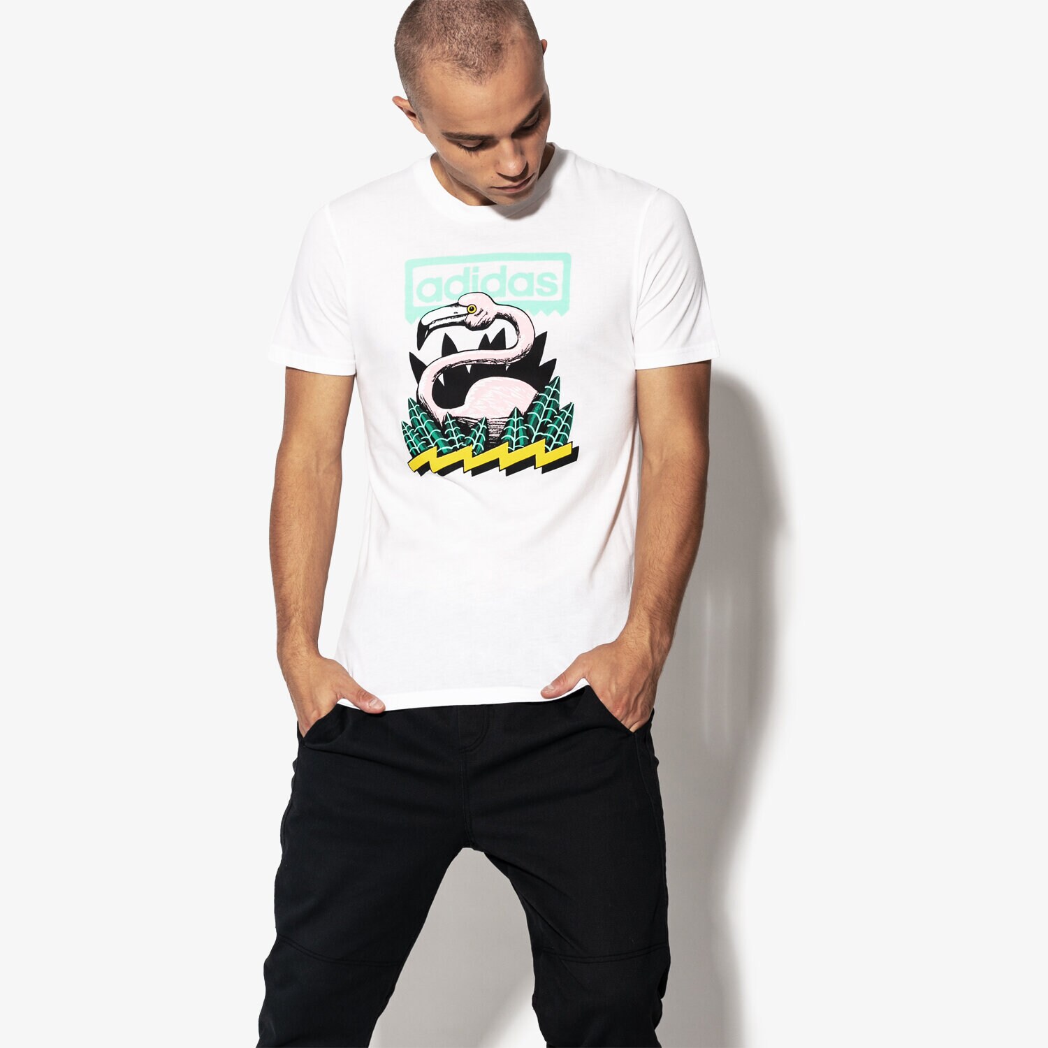 pánské tričko ADIDAS TRIČKO SS ACTION SPORTS LIFESTYLE WADING TEE CF5840 BÍLÁ
