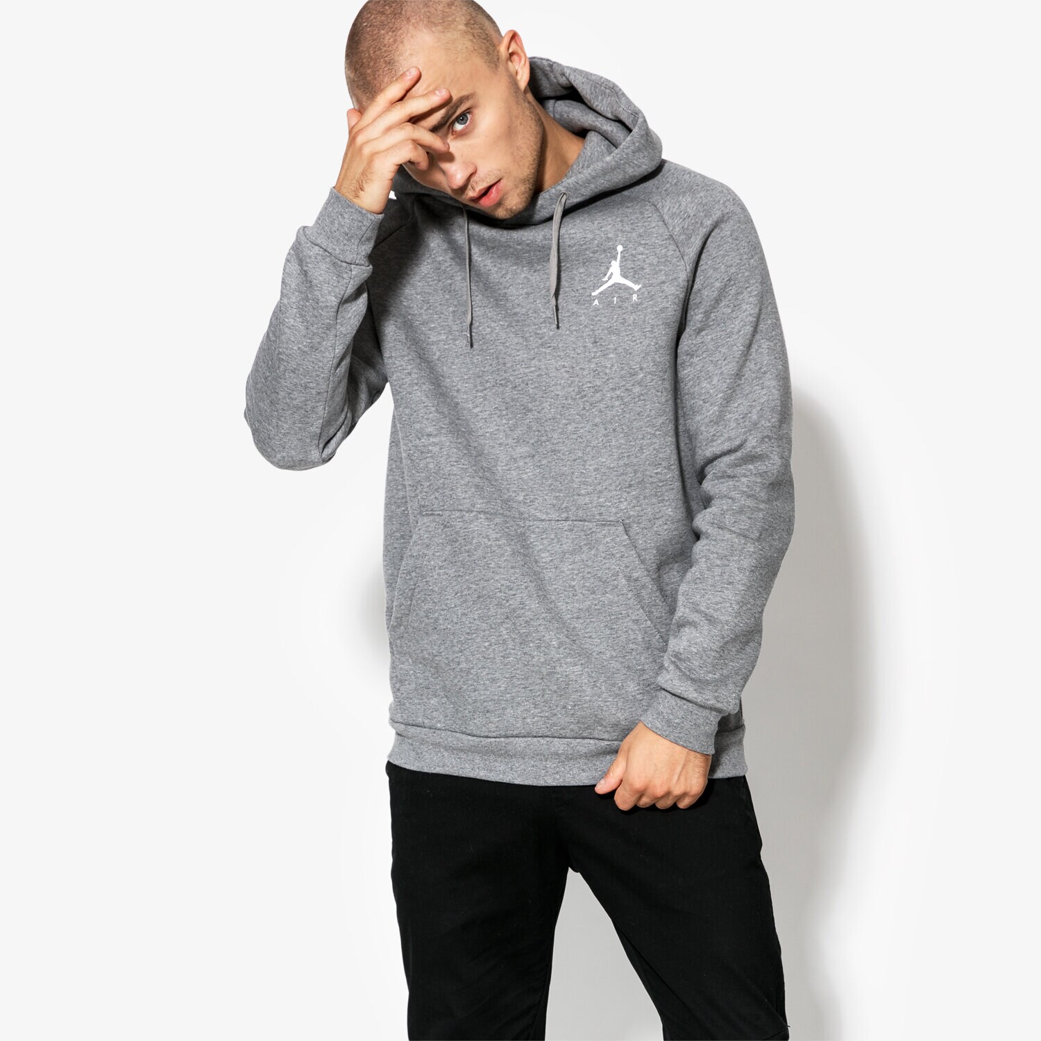 pánská mikina JORDAN MIKINA JUMPMAN FLEECE PO 940108-091 ŠEDÁ