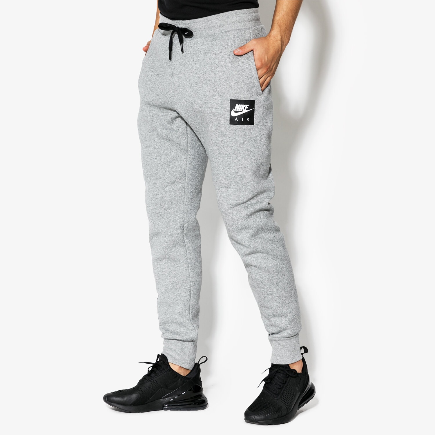 pánské kalhoty NIKE KALHOTY  M NSW PANT FLC NIKE AIR 928637-063 ŠEDÁ
