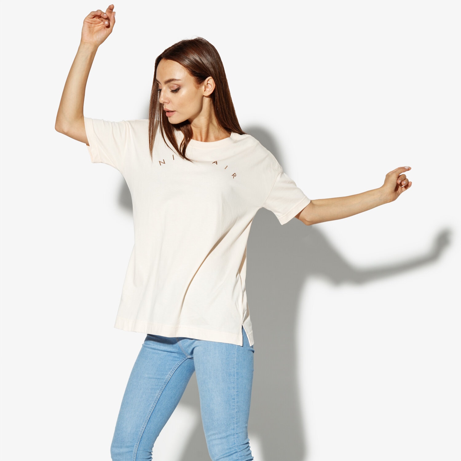 dámské tričko NIKE TRIČKO SS W NSW TOP SS BASIC AIR AQ9967-838 RŮŽOVÁ